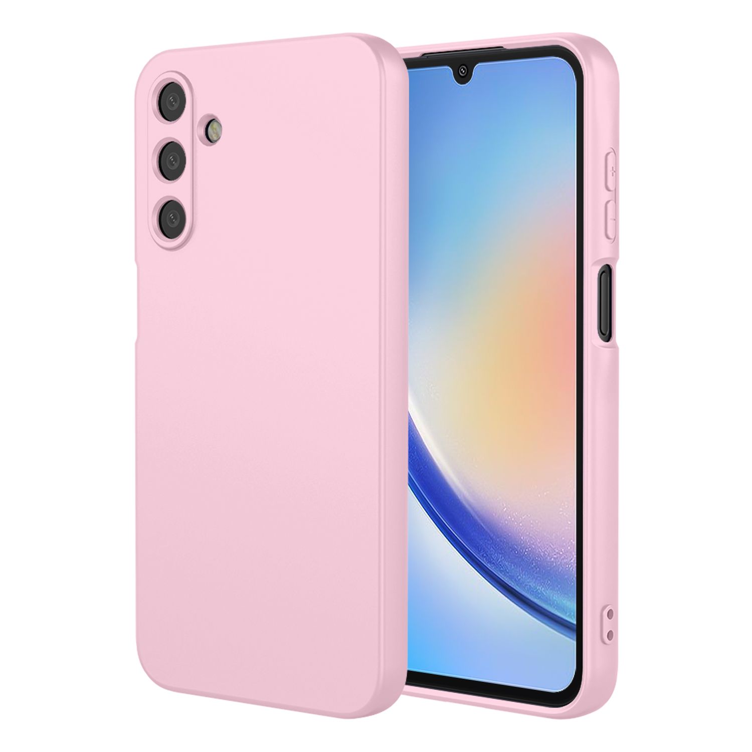 Phone Case for Samsung Galaxy A34, With Microfiber Lining Soft Micro Fiber TPU Soft Flex Silicone Case