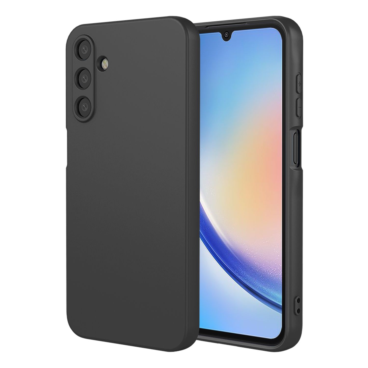 Phone Case for Samsung Galaxy A34, With Microfiber Lining Soft Micro Fiber TPU Soft Flex Silicone Case