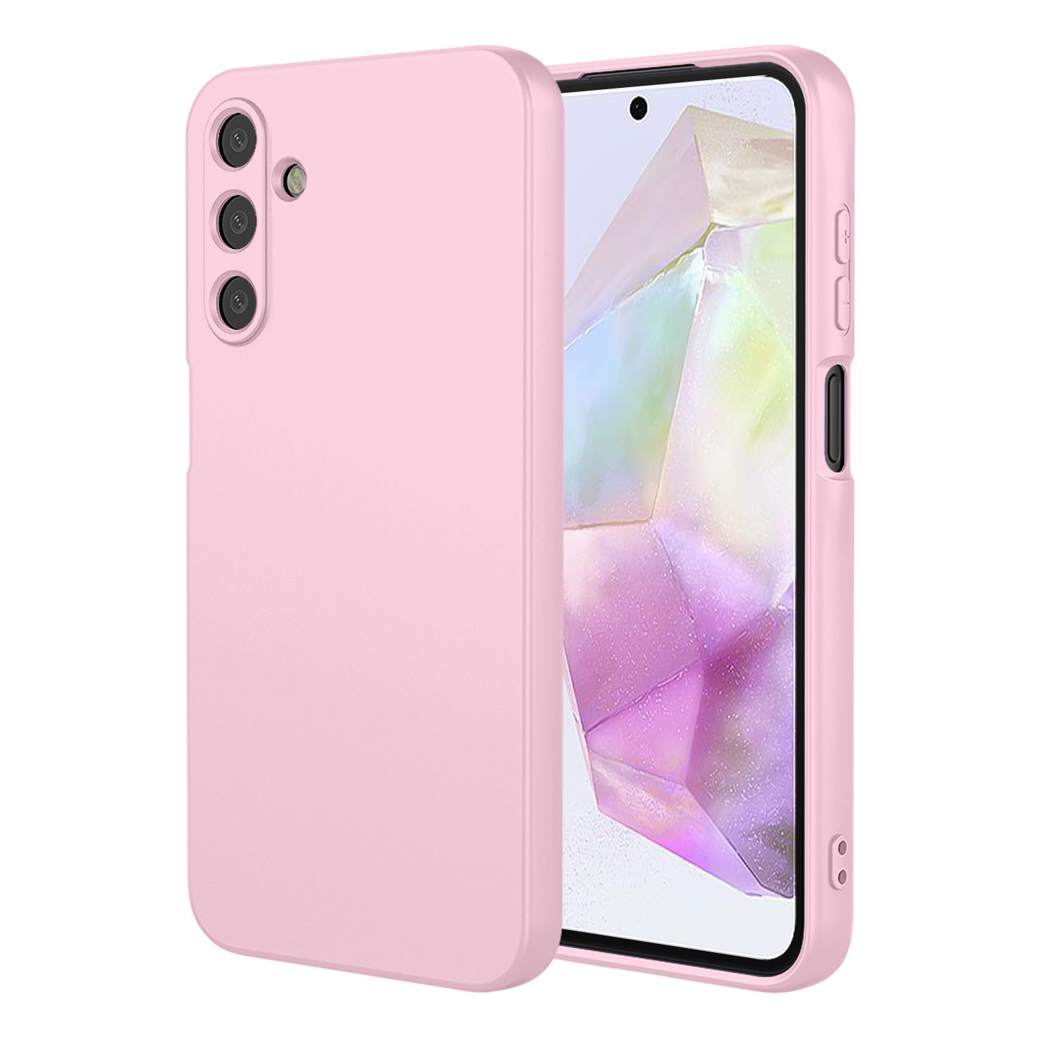 Phone Case for Samsung Galaxy A35, With Microfiber Lining Soft Micro Fiber TPU Soft Flex Silicone Case