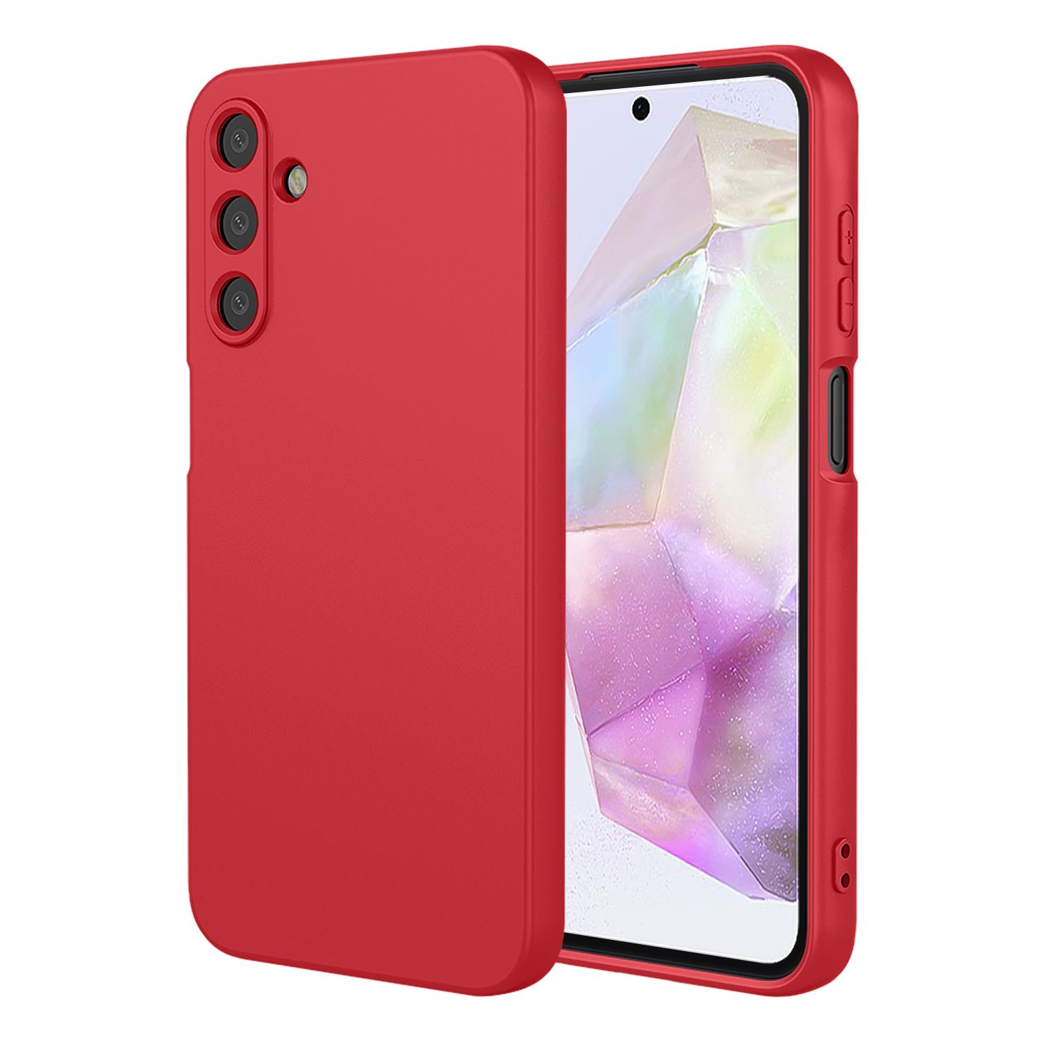 Phone Case for Samsung Galaxy A35, With Microfiber Lining Soft Micro Fiber TPU Soft Flex Silicone Case