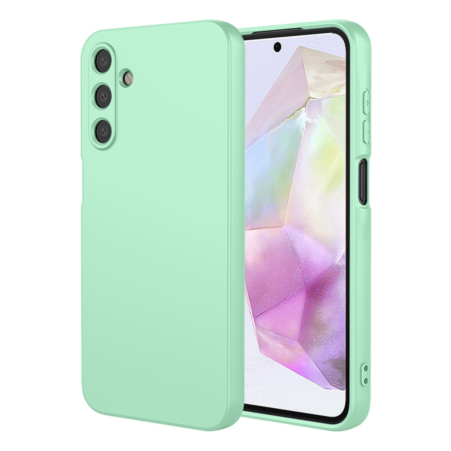 Phone Case for Samsung Galaxy A35, With Microfiber Lining Soft Micro Fiber TPU Soft Flex Silicone Case