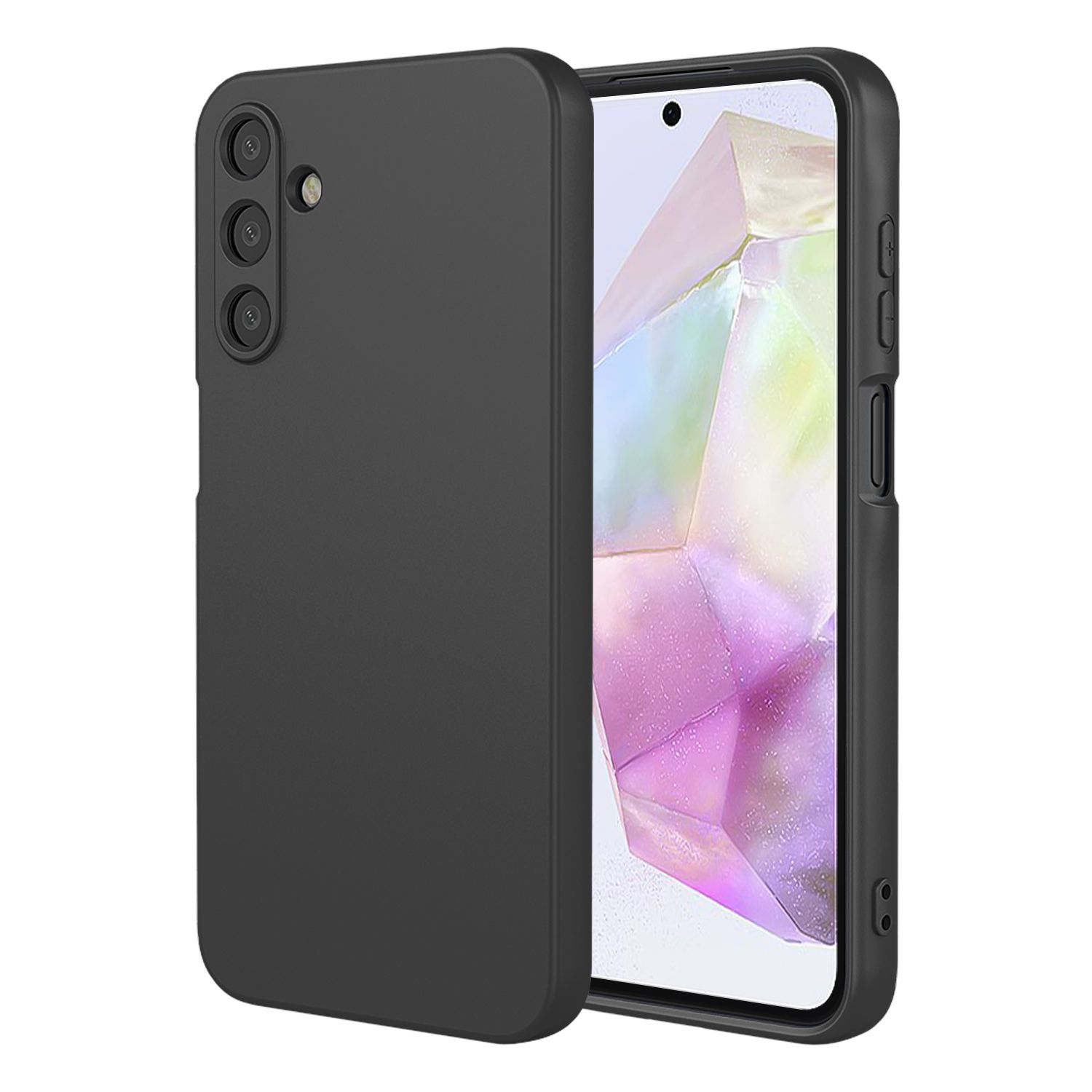 Phone Case for Samsung Galaxy A35, With Microfiber Lining Soft Micro Fiber TPU Soft Flex Silicone Case