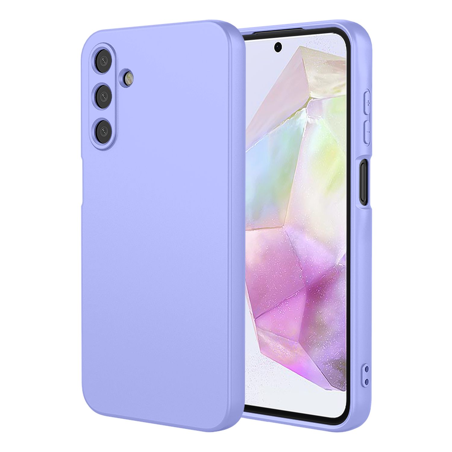 Phone Case for Samsung Galaxy A35, With Microfiber Lining Soft Micro Fiber TPU Soft Flex Silicone Case