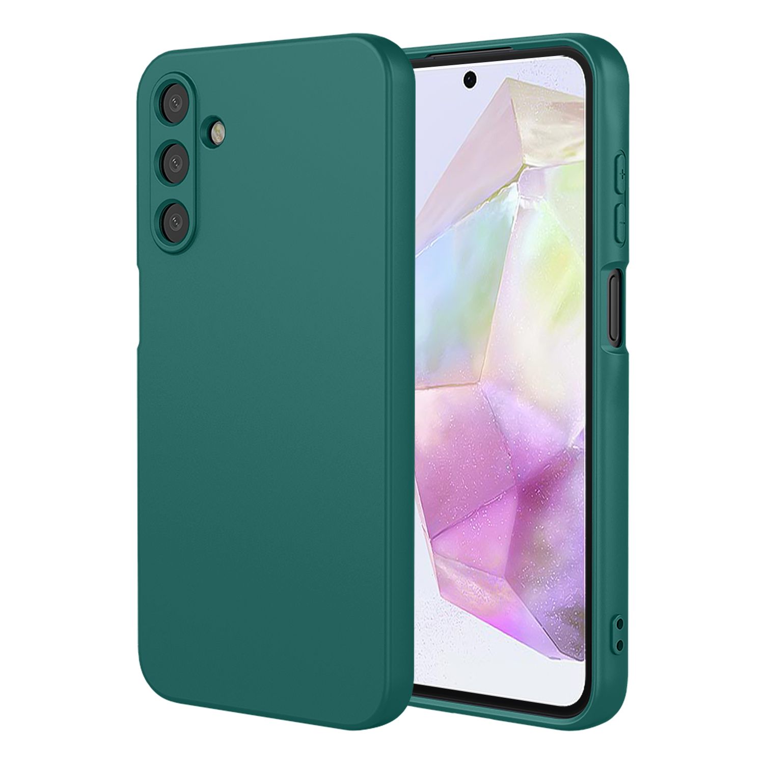 Phone Case for Samsung Galaxy A35, With Microfiber Lining Soft Micro Fiber TPU Soft Flex Silicone Case