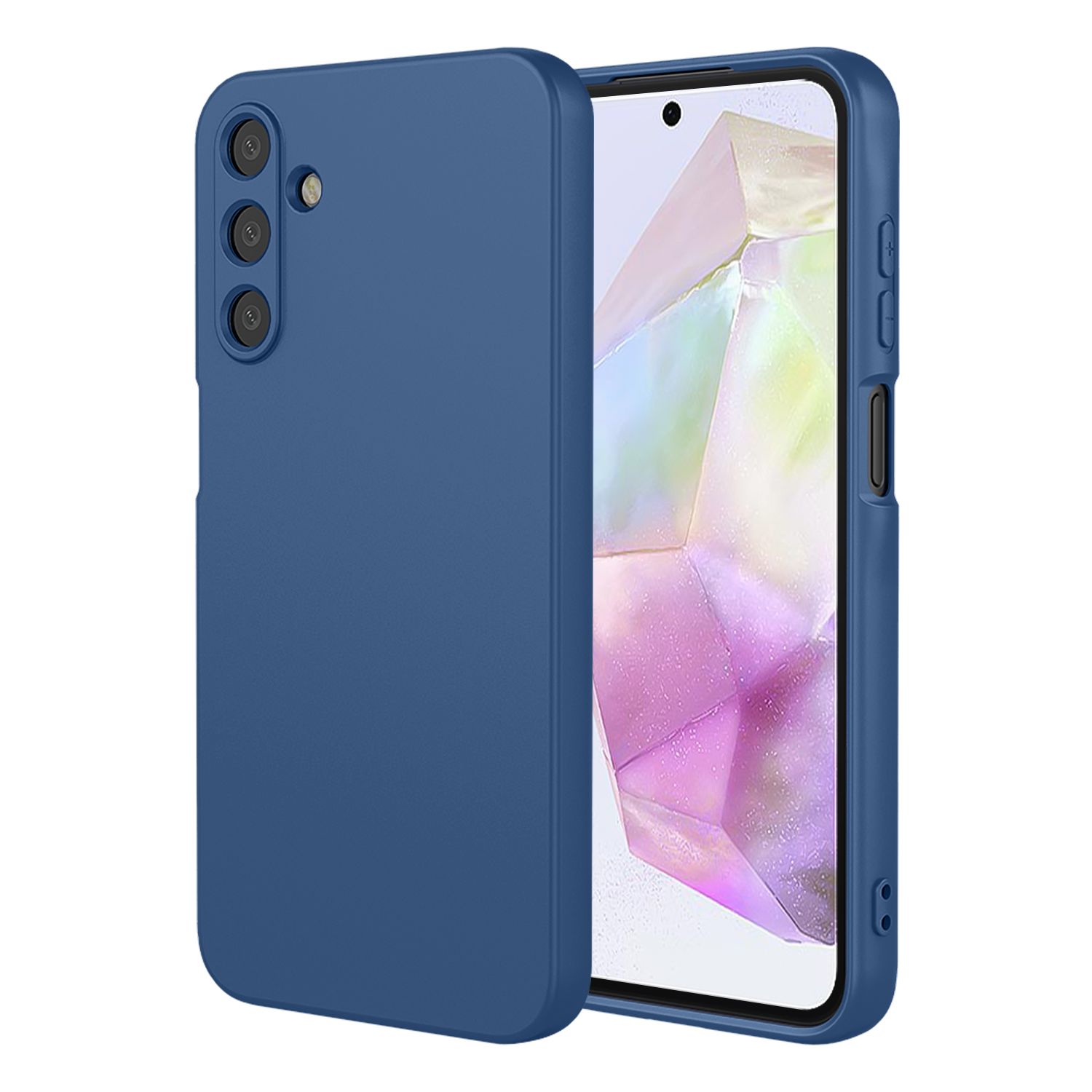 Phone Case for Samsung Galaxy A35, With Microfiber Lining Soft Micro Fiber TPU Soft Flex Silicone Case