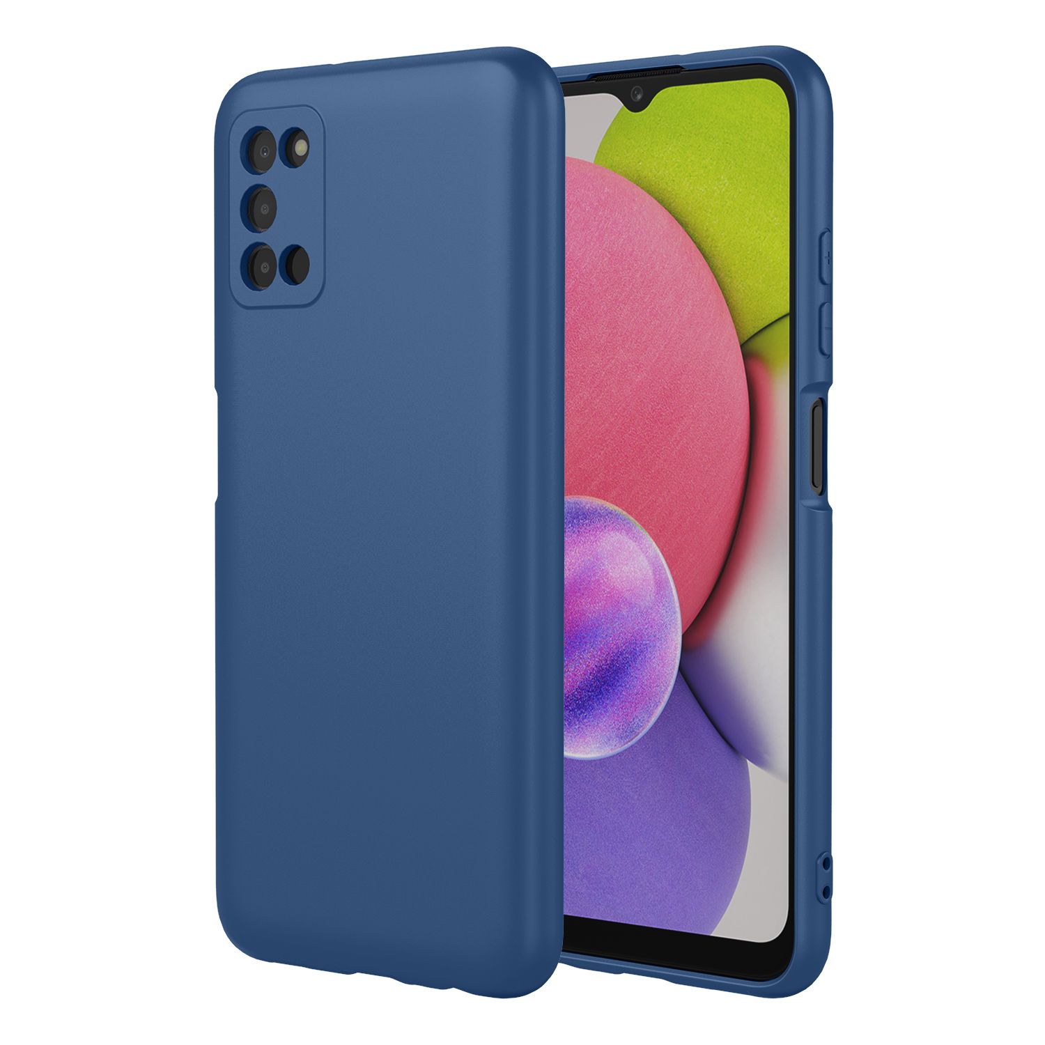 Phone Case for Samsung Galaxy A03s, With Microfiber Lining Soft Micro Fiber TPU Soft Flex Silicone Case