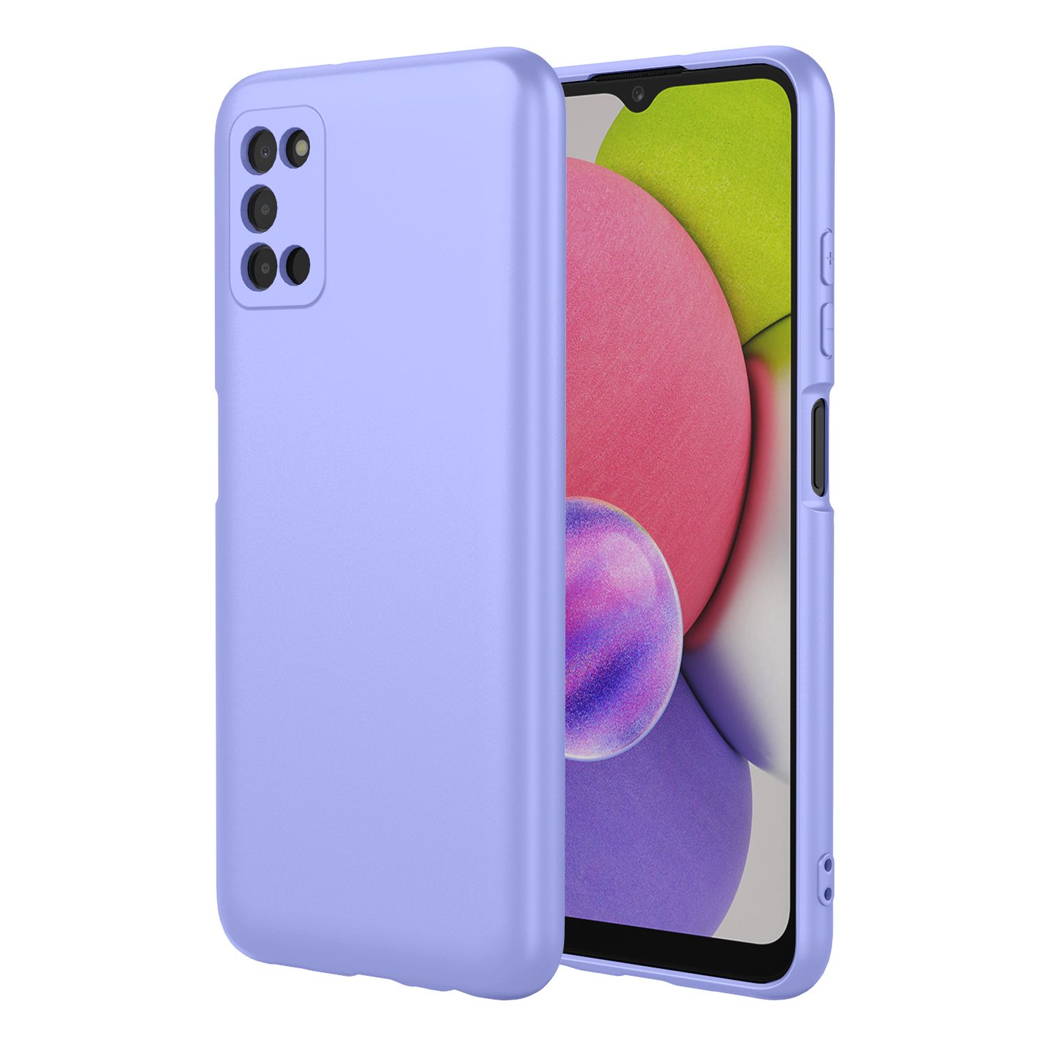 Phone Case for Samsung Galaxy A03s, With Microfiber Lining Soft Micro Fiber TPU Soft Flex Silicone Case