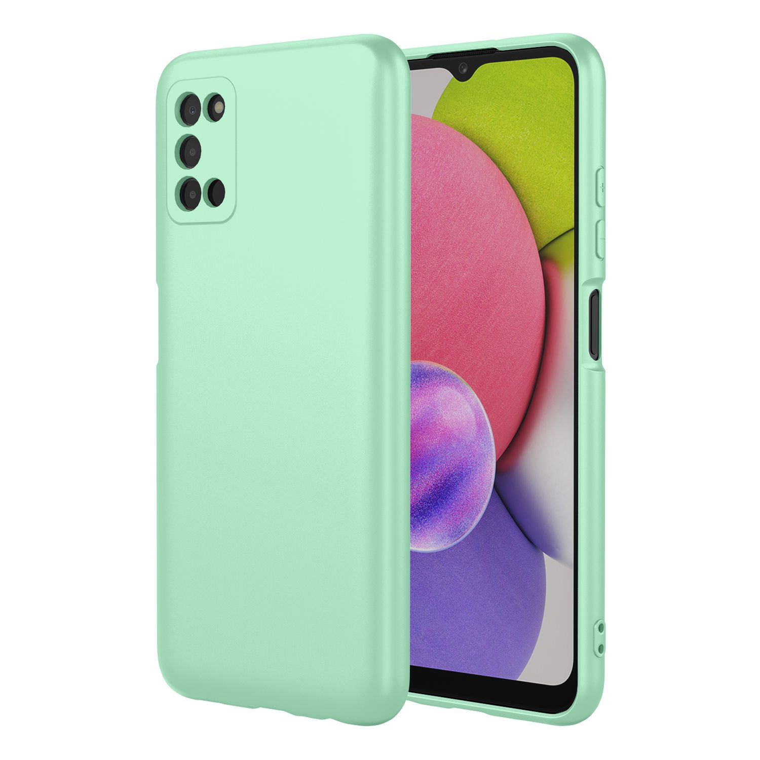 Phone Case for Samsung Galaxy A03s, With Microfiber Lining Soft Micro Fiber TPU Soft Flex Silicone Case