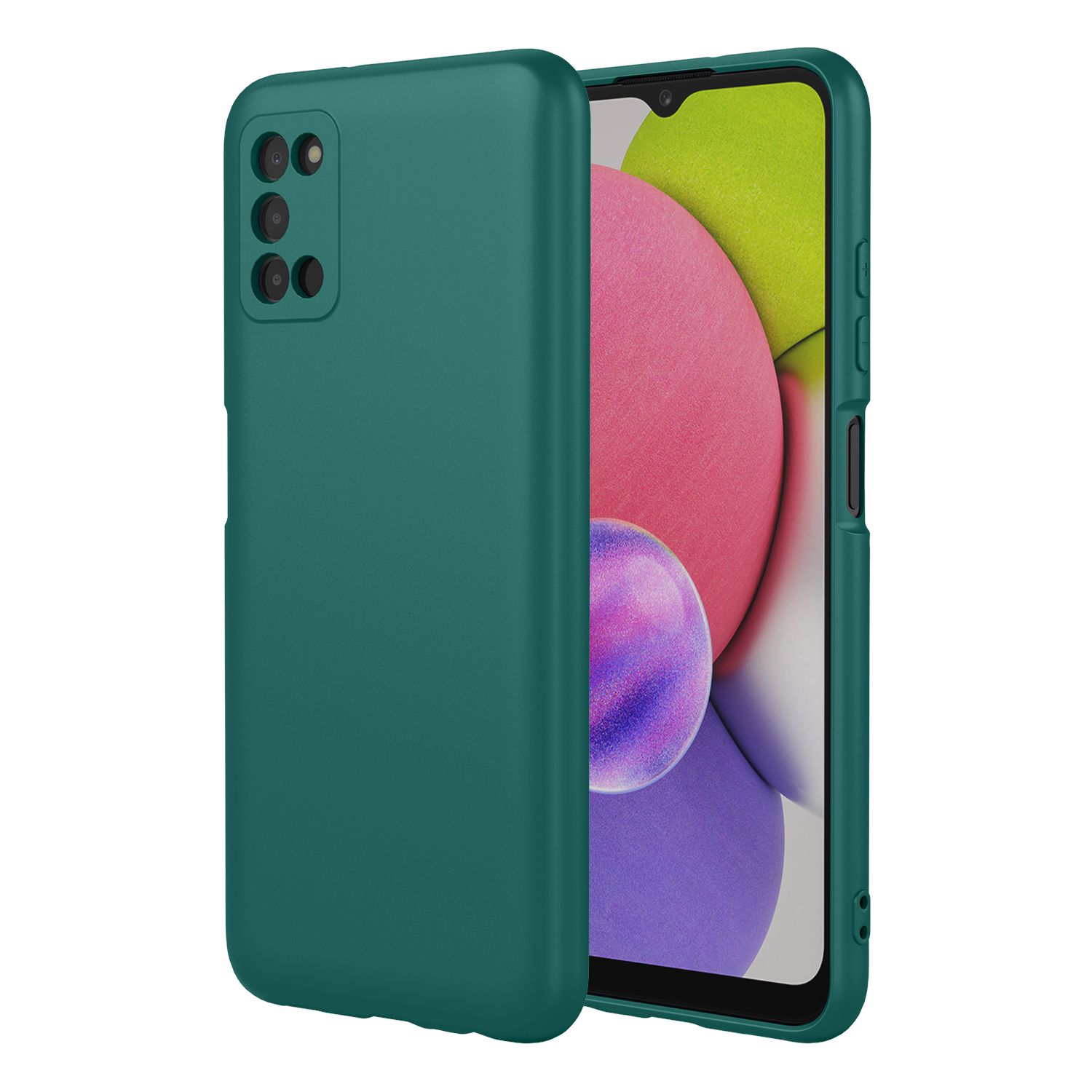 Phone Case for Samsung Galaxy A03s, With Microfiber Lining Soft Micro Fiber TPU Soft Flex Silicone Case
