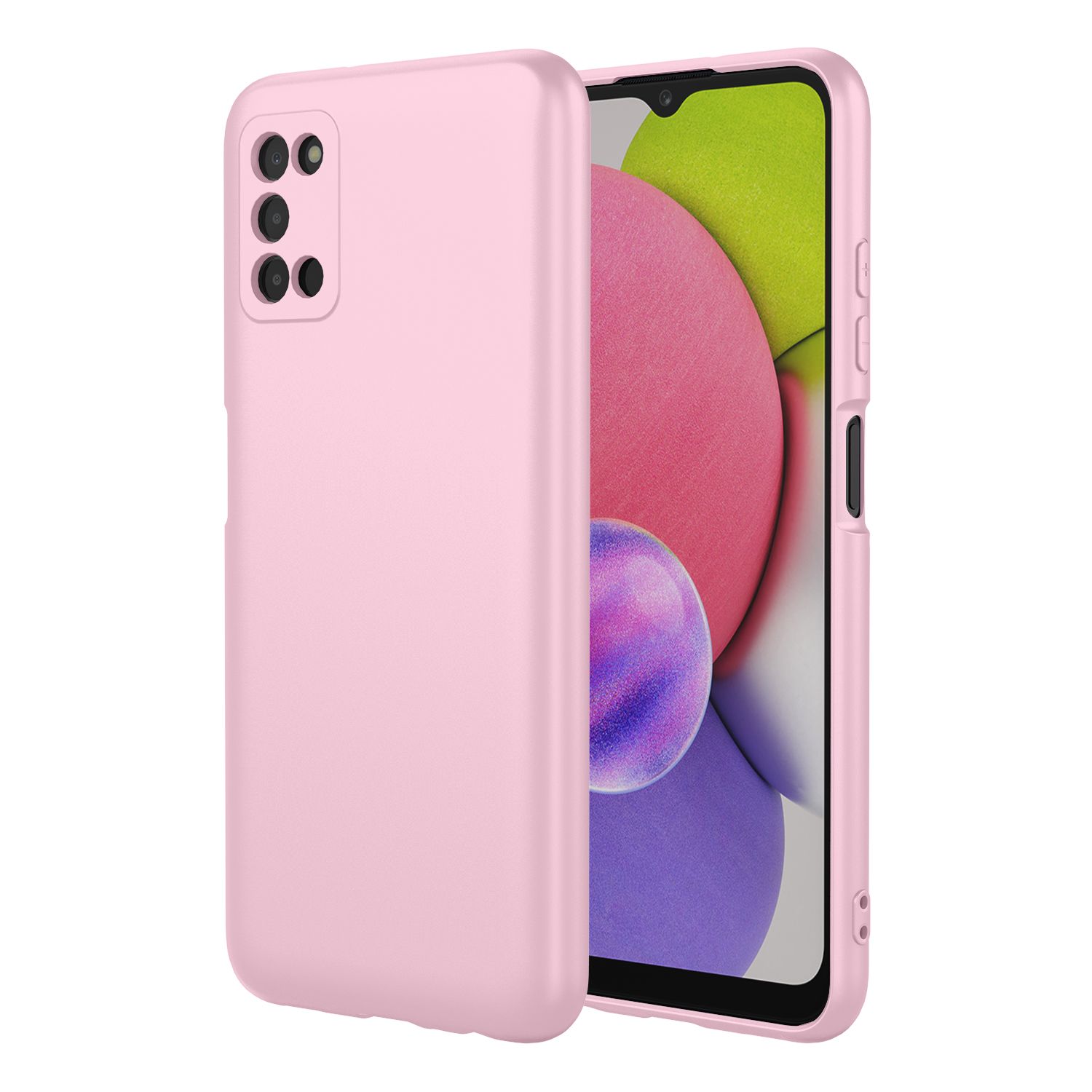 Phone Case for Samsung Galaxy A03s, With Microfiber Lining Soft Micro Fiber TPU Soft Flex Silicone Case