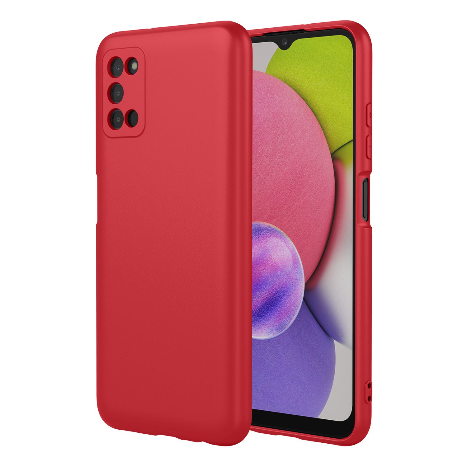 Phone Case for Samsung Galaxy A03s, With Microfiber Lining Soft Micro Fiber TPU Soft Flex Silicone Case