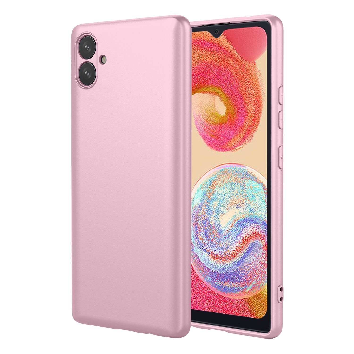 Phone Case for Samsung Galaxy A04e/M04/F04, With Microfiber Lining Soft Micro Fiber TPU Soft Flex Silicone Case