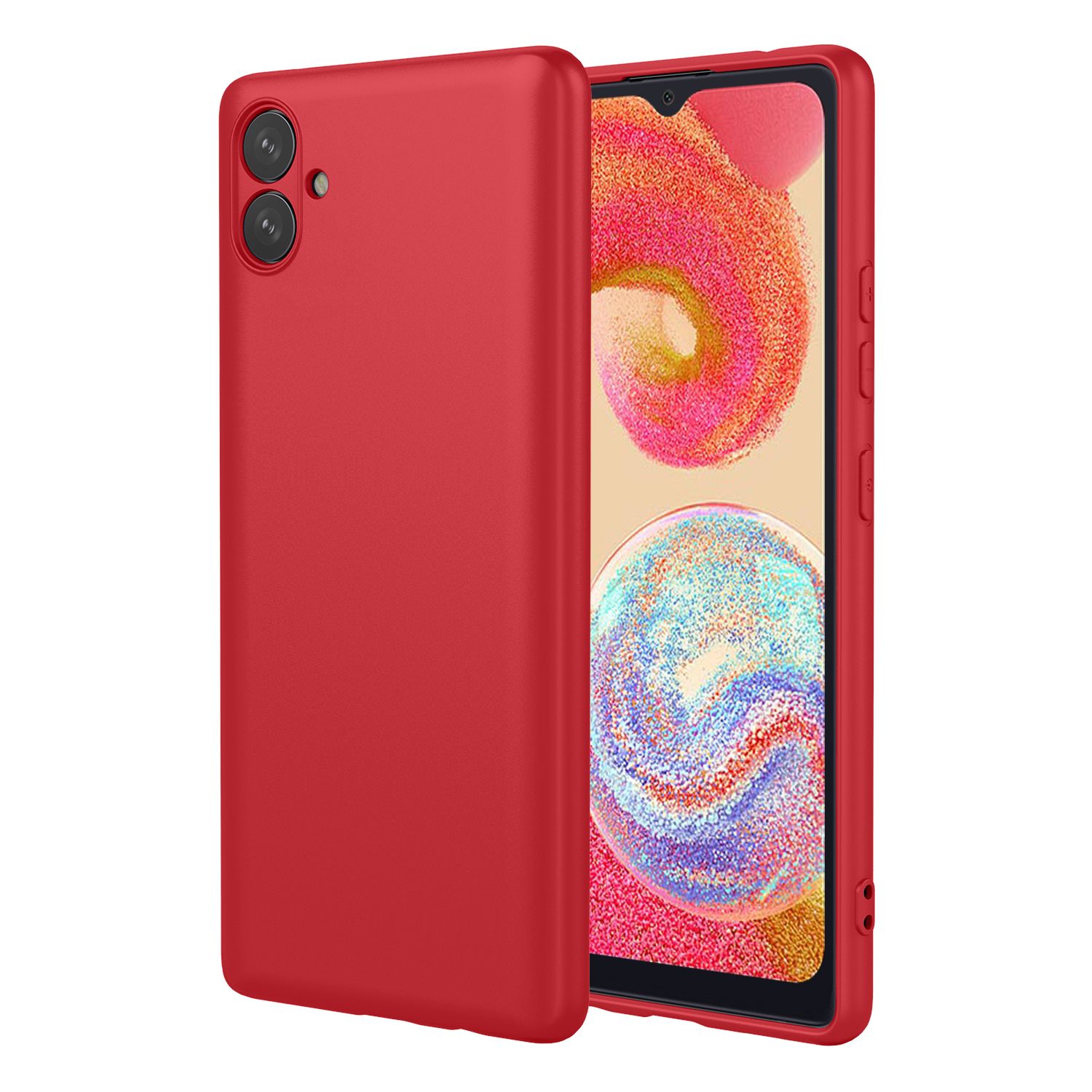 Phone Case for Samsung Galaxy A04e/M04/F04, With Microfiber Lining Soft Micro Fiber TPU Soft Flex Silicone Case