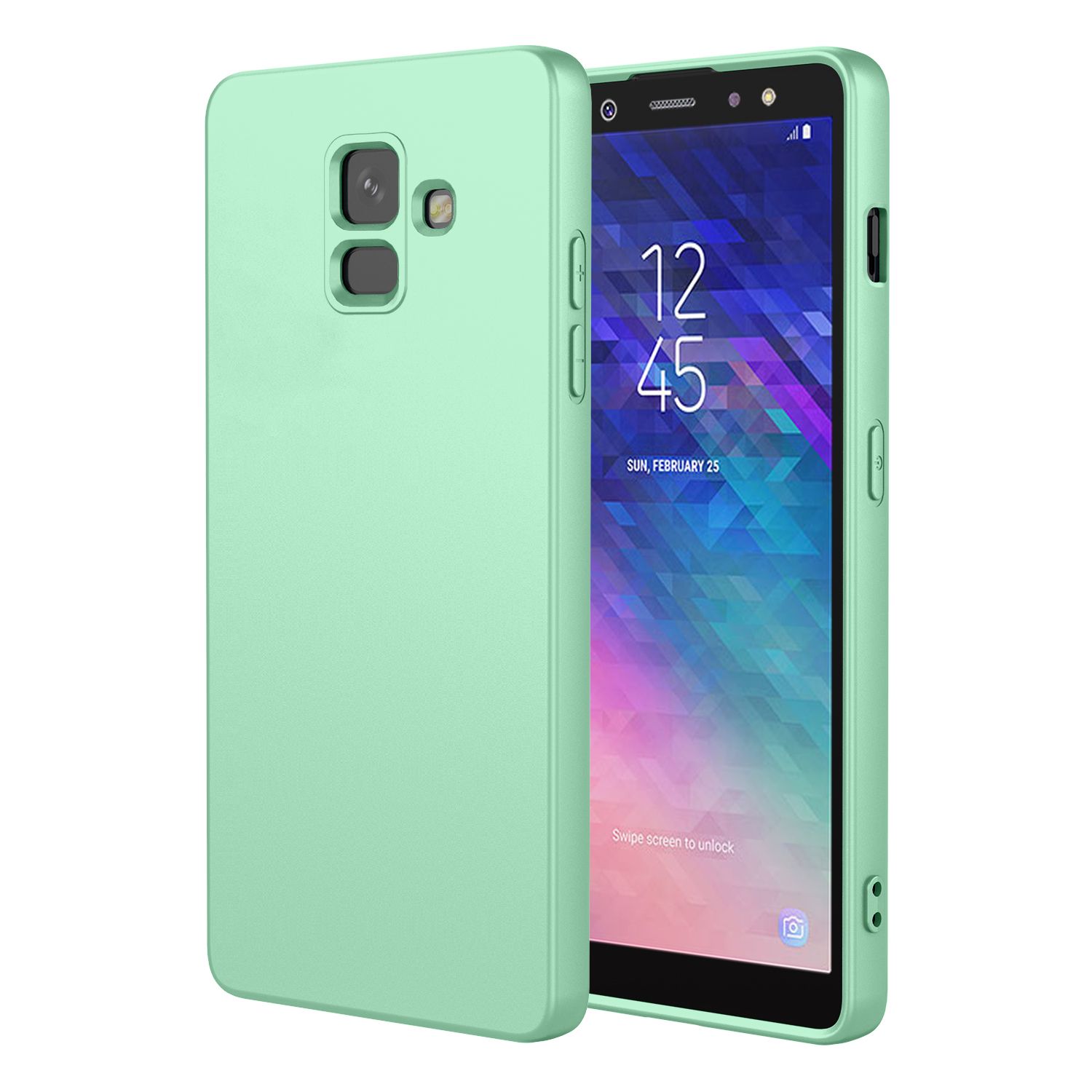 Phone Case for Samsung Galaxy A6 (2018), With Microfiber Lining Soft Micro Fiber TPU Soft Flex Silicone Case