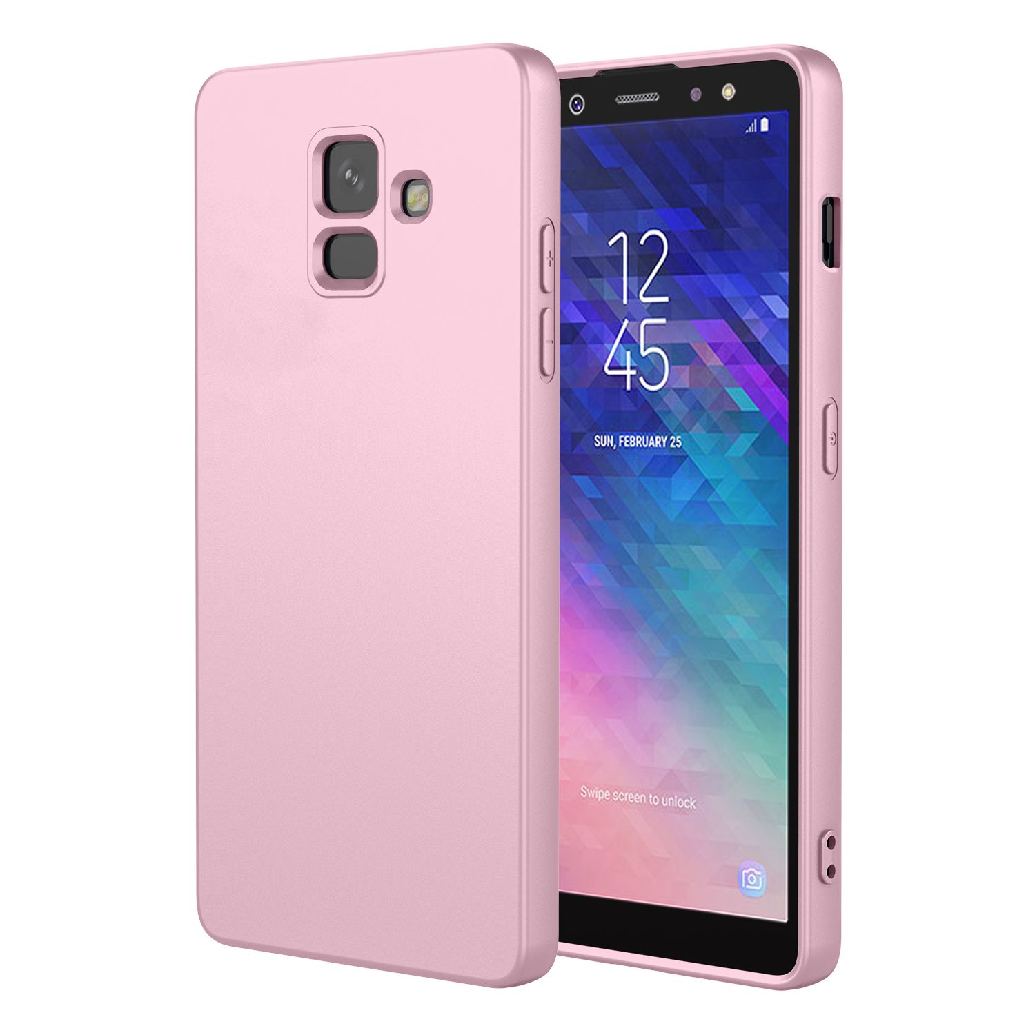 Phone Case for Samsung Galaxy A6 (2018), With Microfiber Lining Soft Micro Fiber TPU Soft Flex Silicone Case