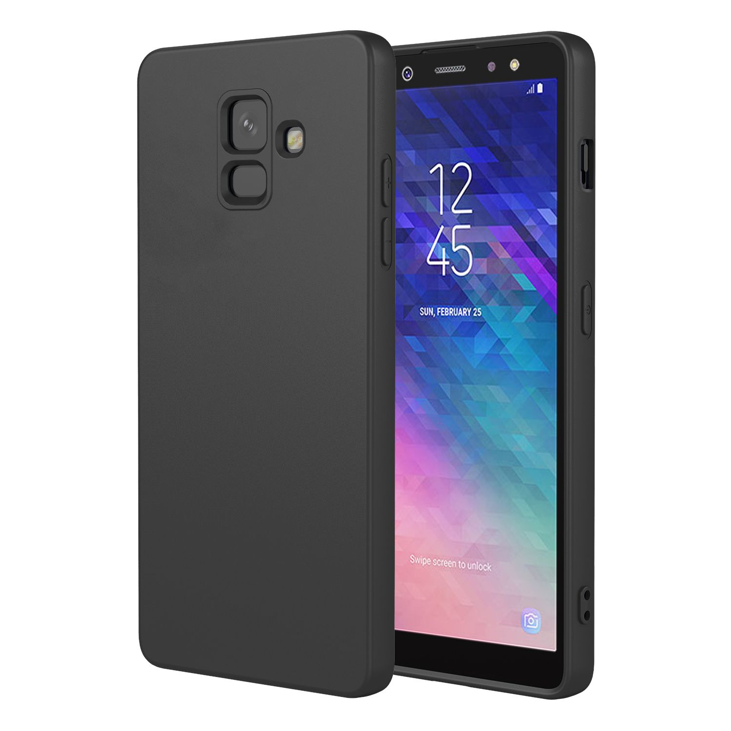 Phone Case for Samsung Galaxy A6 (2018), With Microfiber Lining Soft Micro Fiber TPU Soft Flex Silicone Case