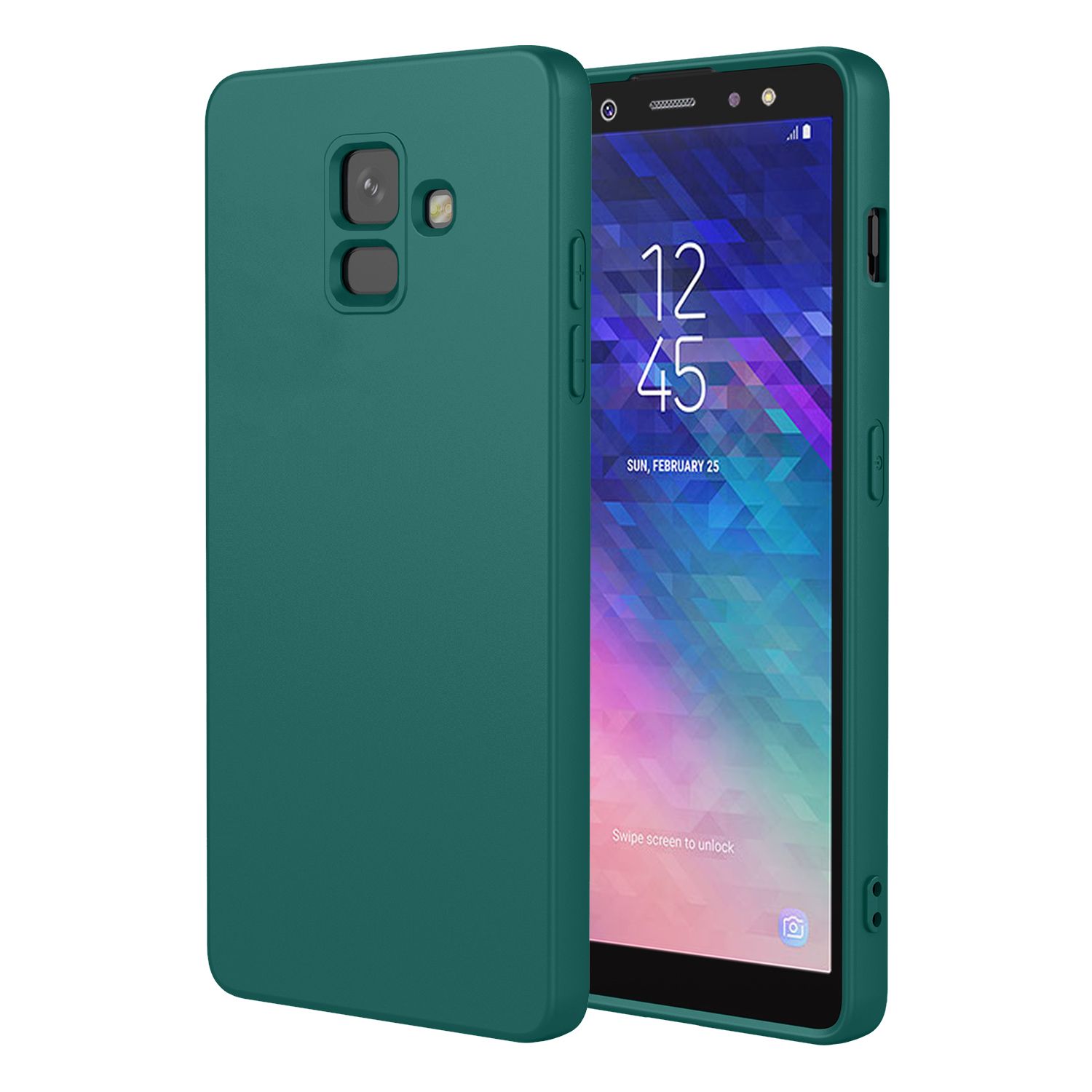 Phone Case for Samsung Galaxy A6 (2018), With Microfiber Lining Soft Micro Fiber TPU Soft Flex Silicone Case