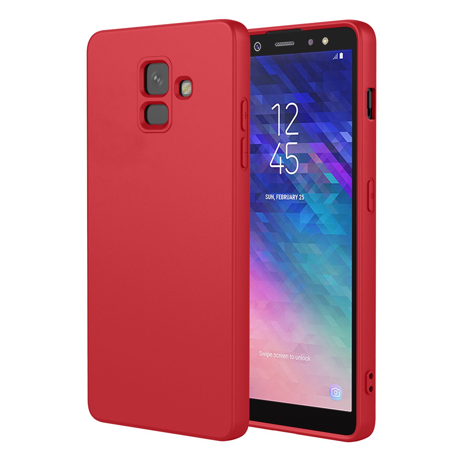 Phone Case for Samsung Galaxy A6 (2018), With Microfiber Lining Soft Micro Fiber TPU Soft Flex Silicone Case