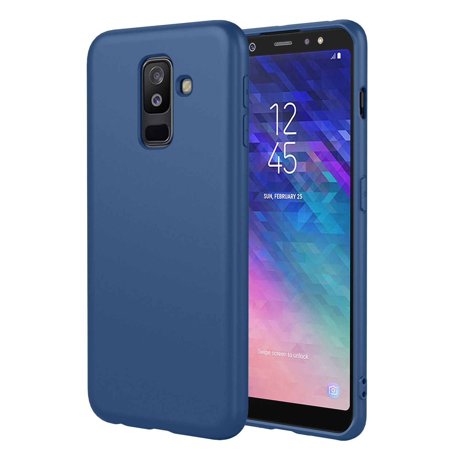 Phone Case for Samsung Galaxy A6+ (2018), With Microfiber Lining Soft Micro Fiber TPU Soft Flex Silicone Case
