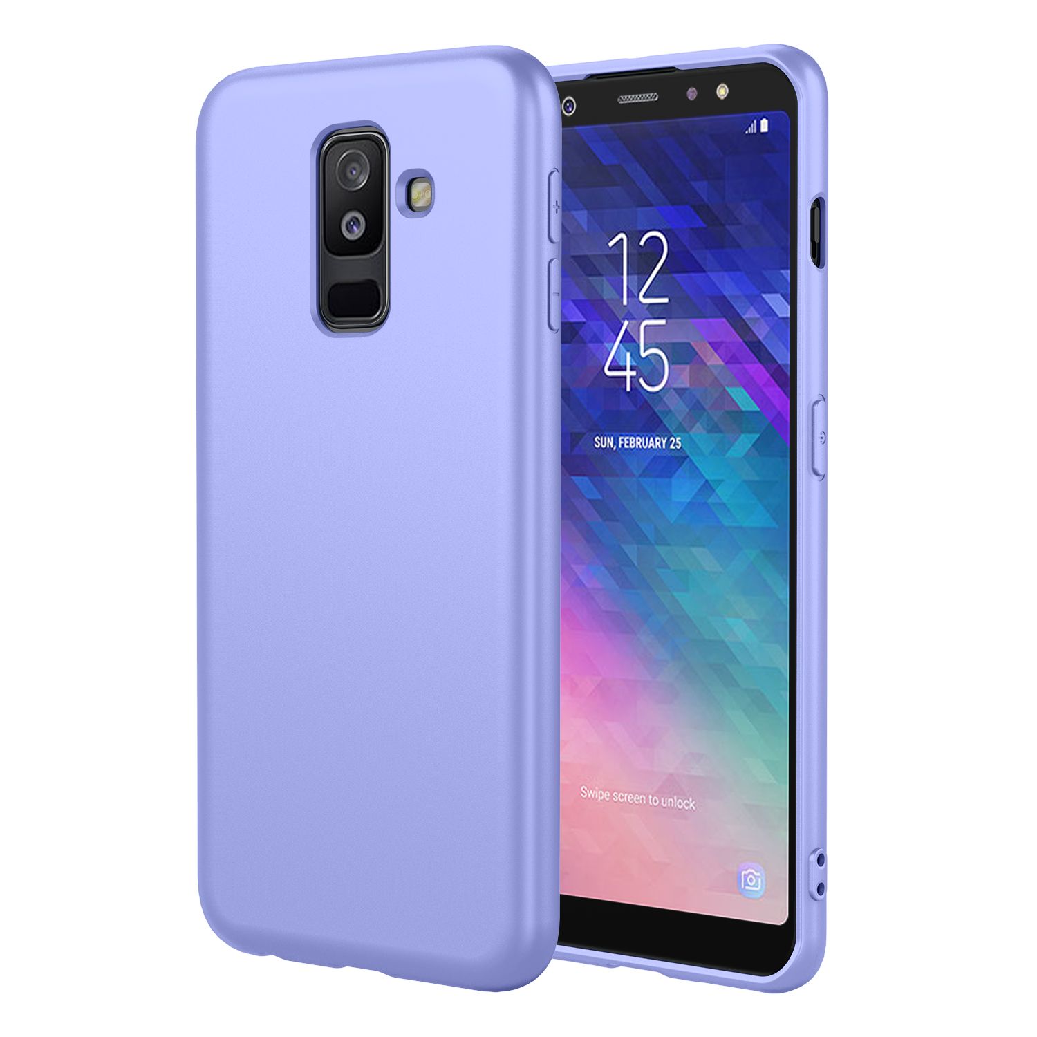 Phone Case for Samsung Galaxy A6+ (2018), With Microfiber Lining Soft Micro Fiber TPU Soft Flex Silicone Case