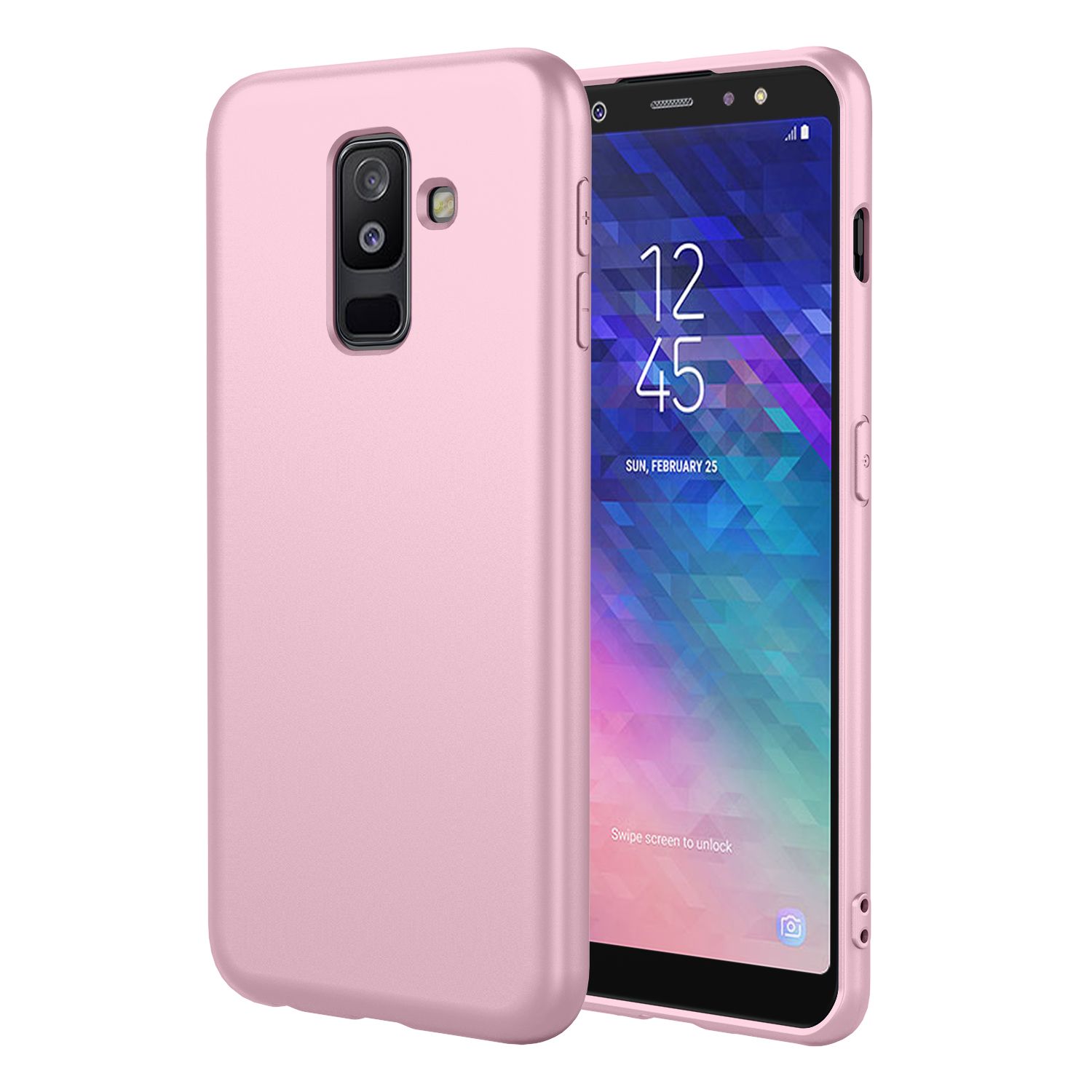 Phone Case for Samsung Galaxy A6+ (2018), With Microfiber Lining Soft Micro Fiber TPU Soft Flex Silicone Case