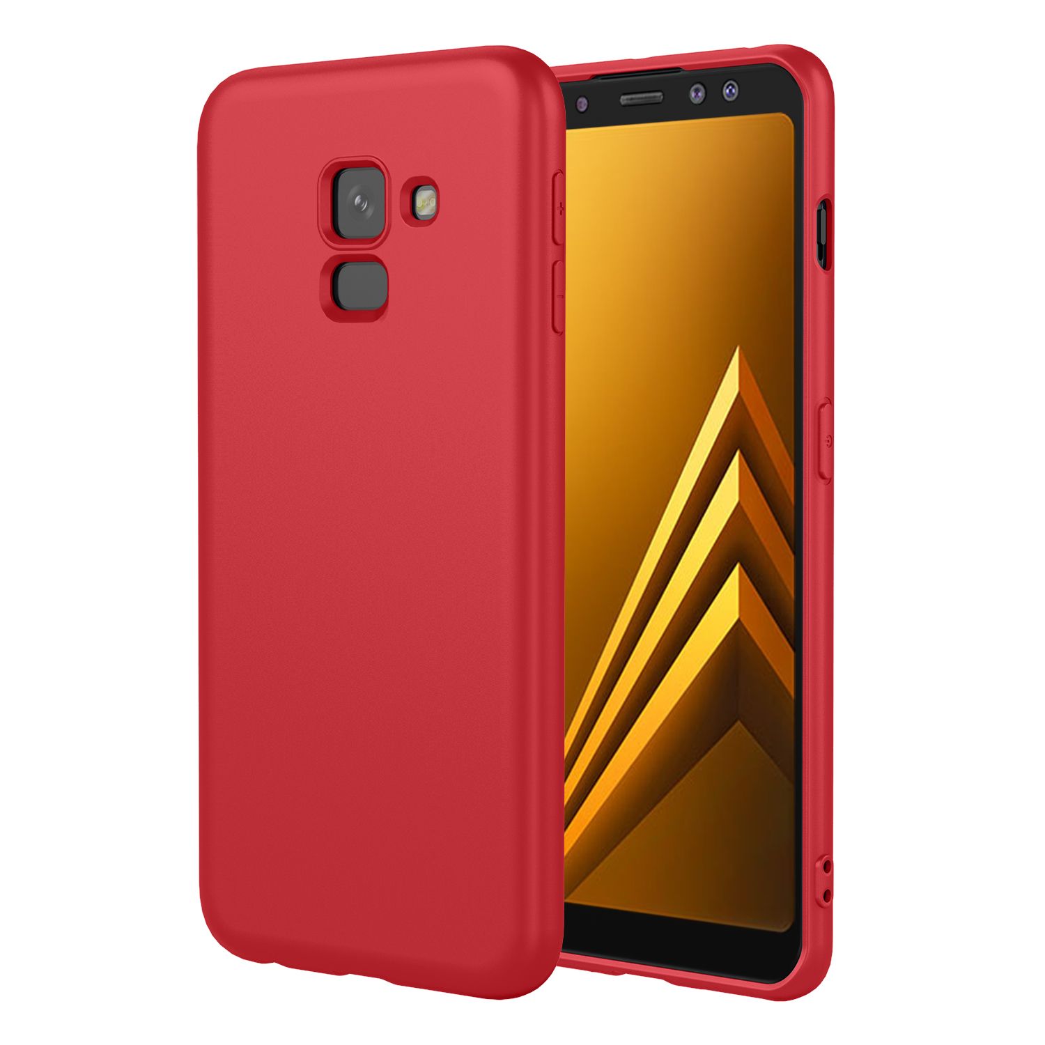 Phone Case for Samsung Galaxy A8 (2018), With Microfiber Lining Soft Micro Fiber TPU Soft Flex Silicone Case