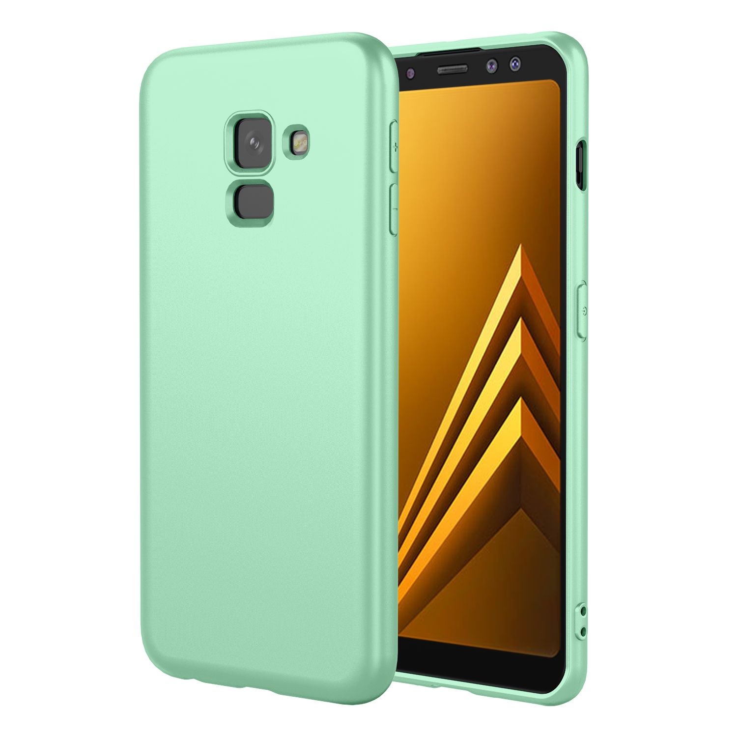 Phone Case for Samsung Galaxy A8 (2018), With Microfiber Lining Soft Micro Fiber TPU Soft Flex Silicone Case