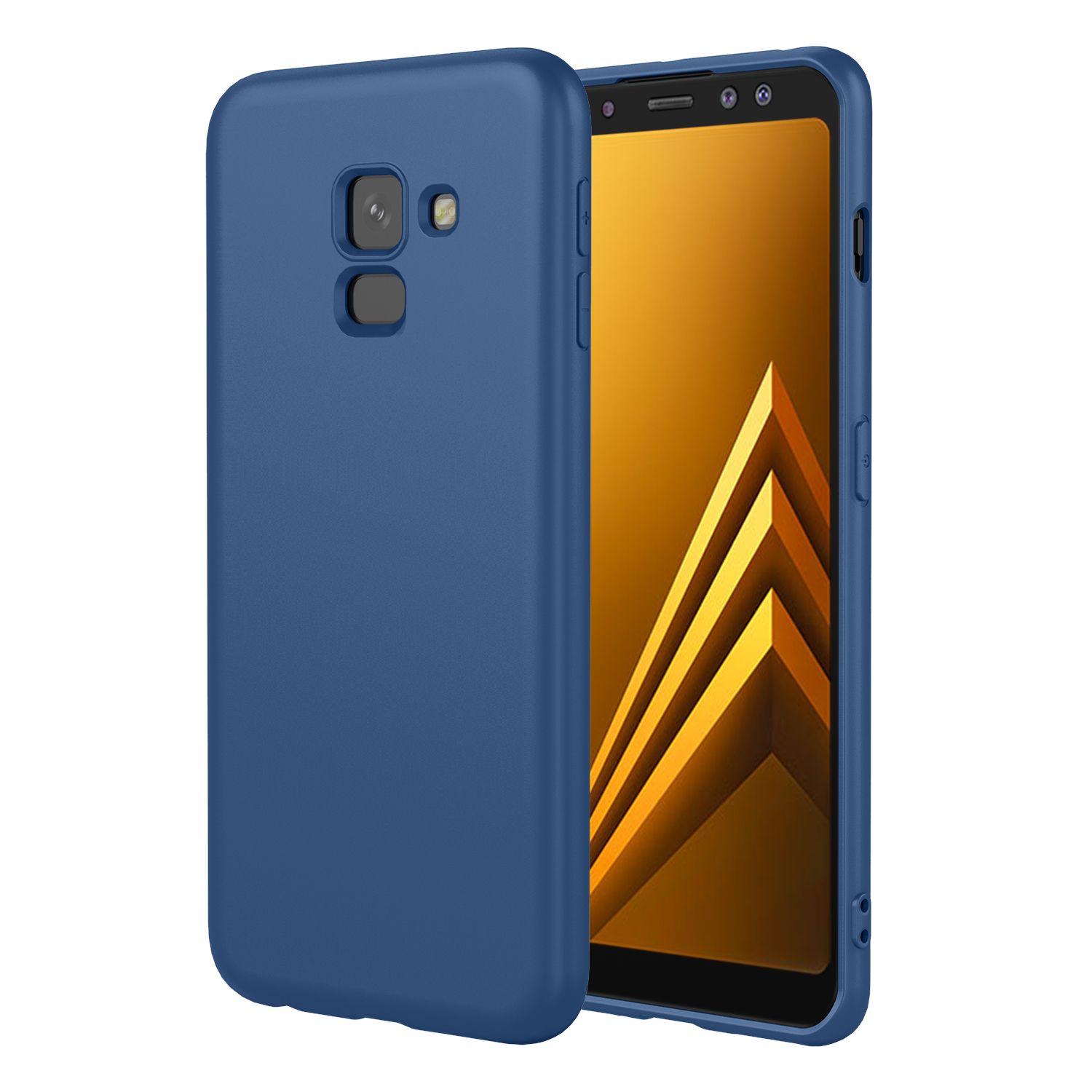 Phone Case for Samsung Galaxy A8 (2018), With Microfiber Lining Soft Micro Fiber TPU Soft Flex Silicone Case