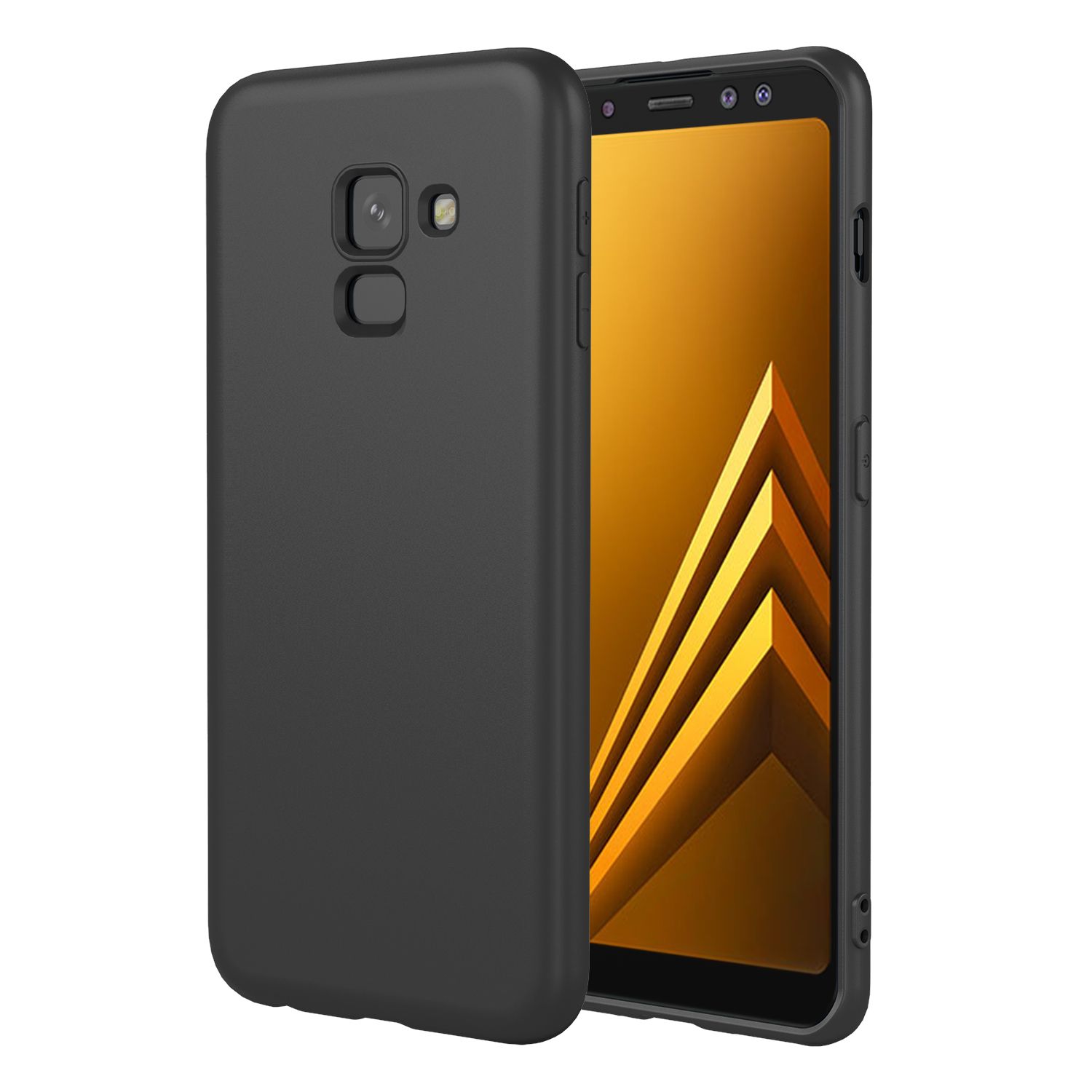 Phone Case for Samsung Galaxy A8 (2018), With Microfiber Lining Soft Micro Fiber TPU Soft Flex Silicone Case