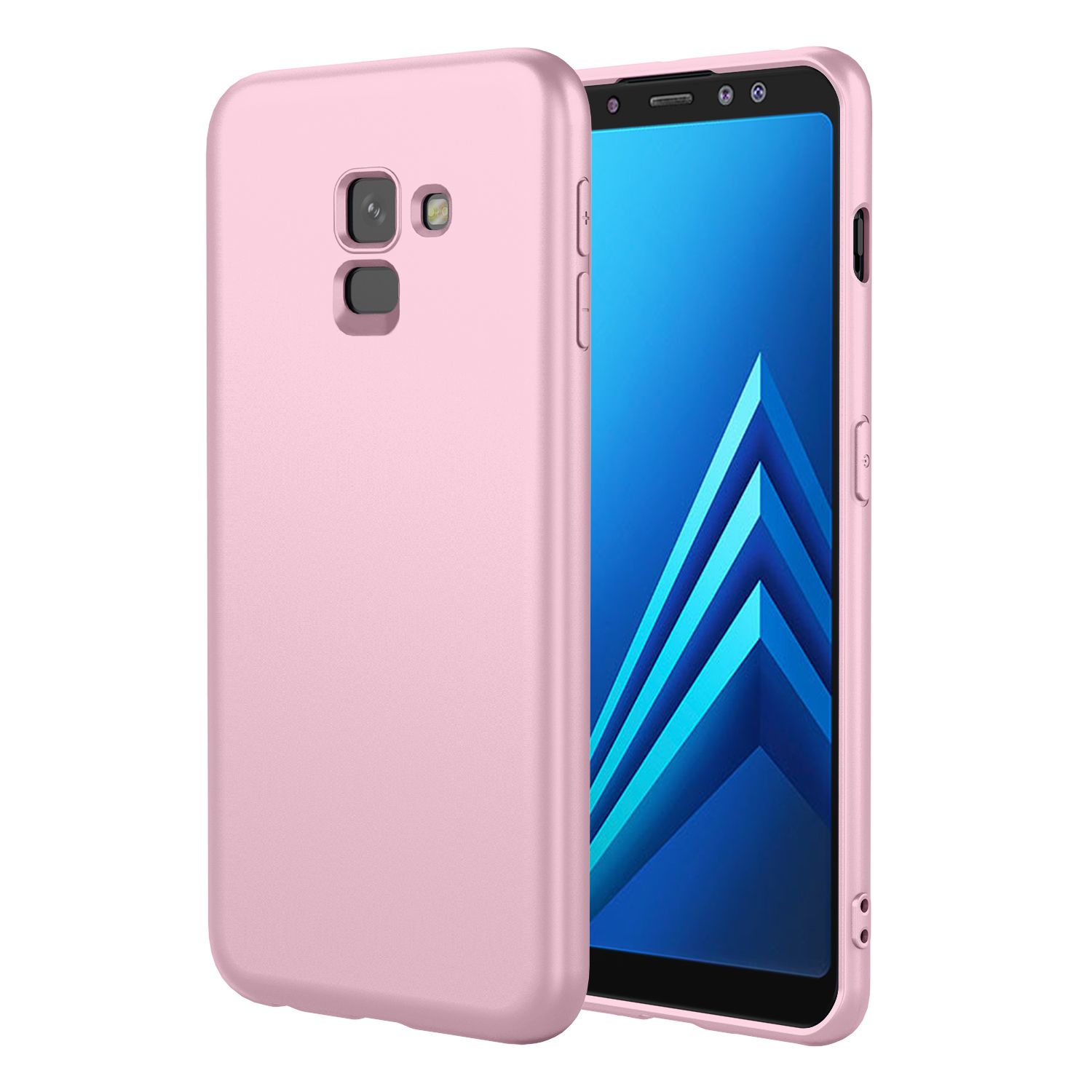 Phone Case for Samsung Galaxy A8+ (2018), With Microfiber Lining Soft Micro Fiber TPU Soft Flex Silicone Case