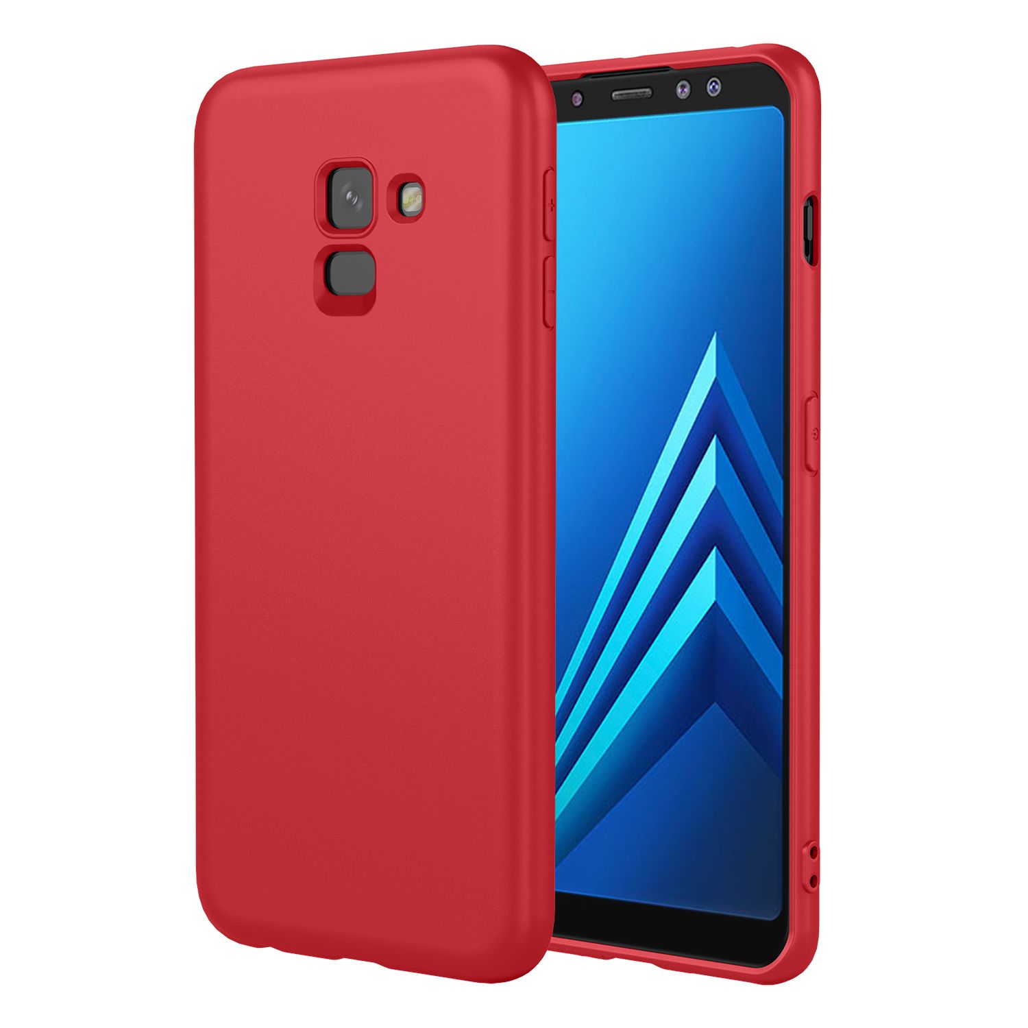 Phone Case for Samsung Galaxy A8+ (2018), With Microfiber Lining Soft Micro Fiber TPU Soft Flex Silicone Case