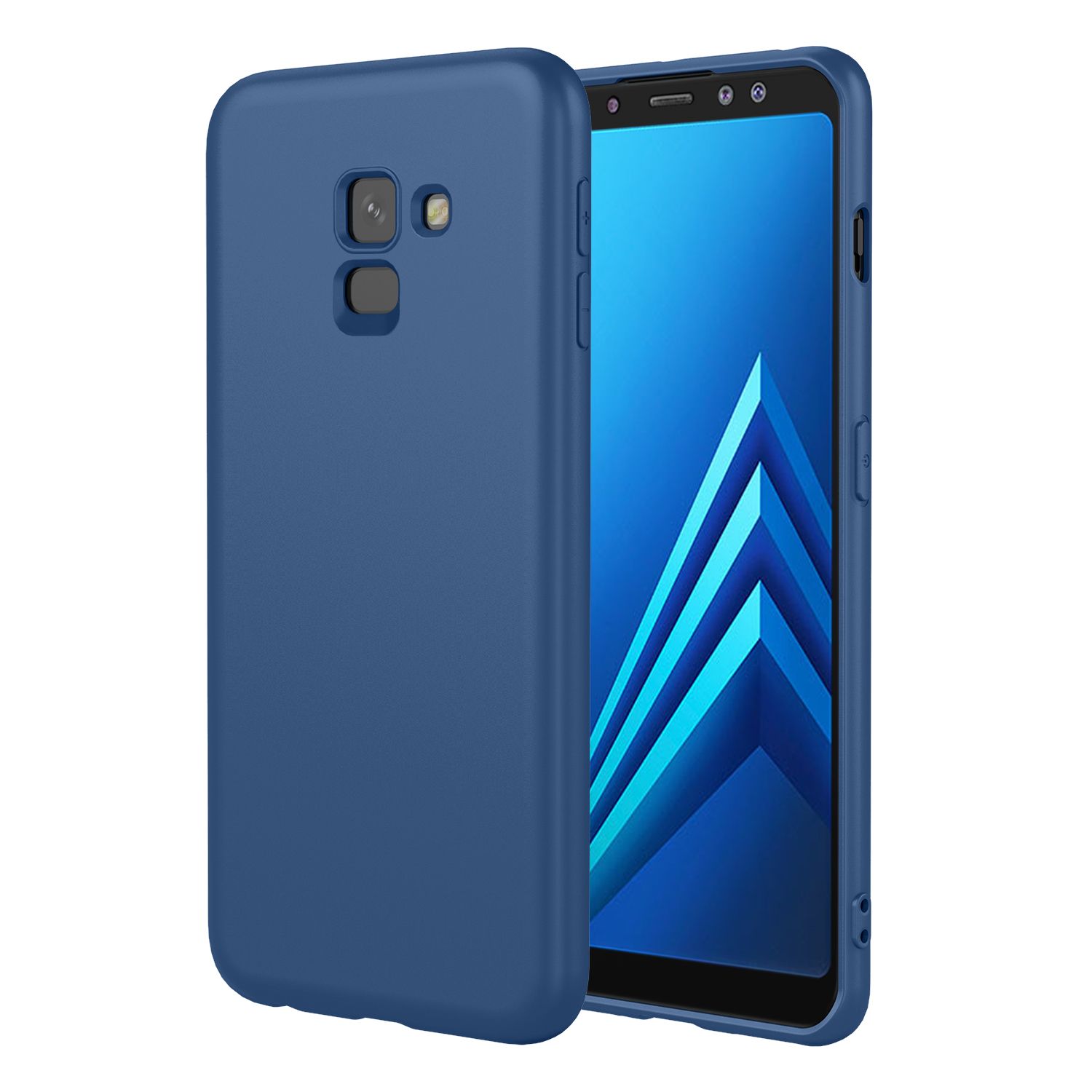 Phone Case for Samsung Galaxy A8+ (2018), With Microfiber Lining Soft Micro Fiber TPU Soft Flex Silicone Case