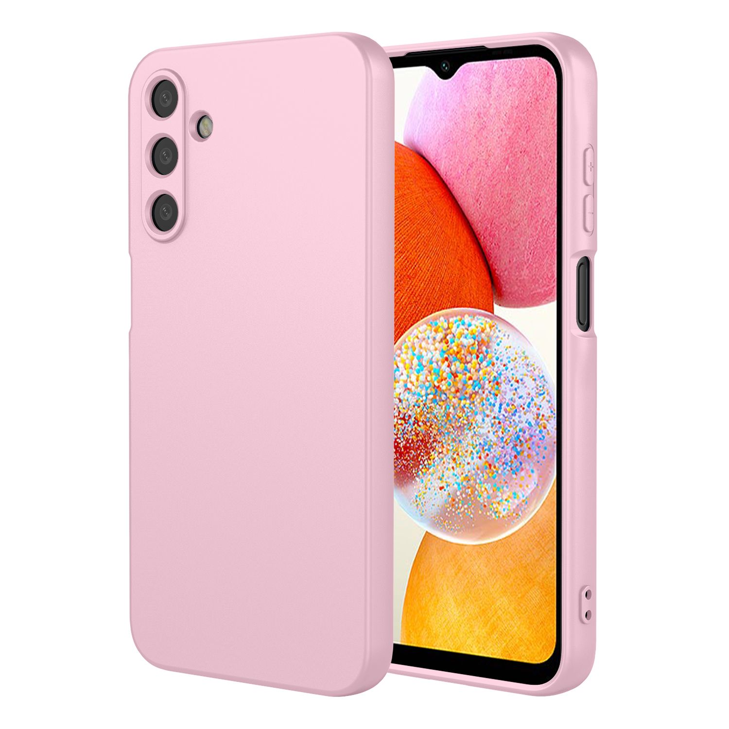 Phone Case for Samsung Galaxy A14, With Microfiber Lining Soft Micro Fiber TPU Soft Flex Silicone Case