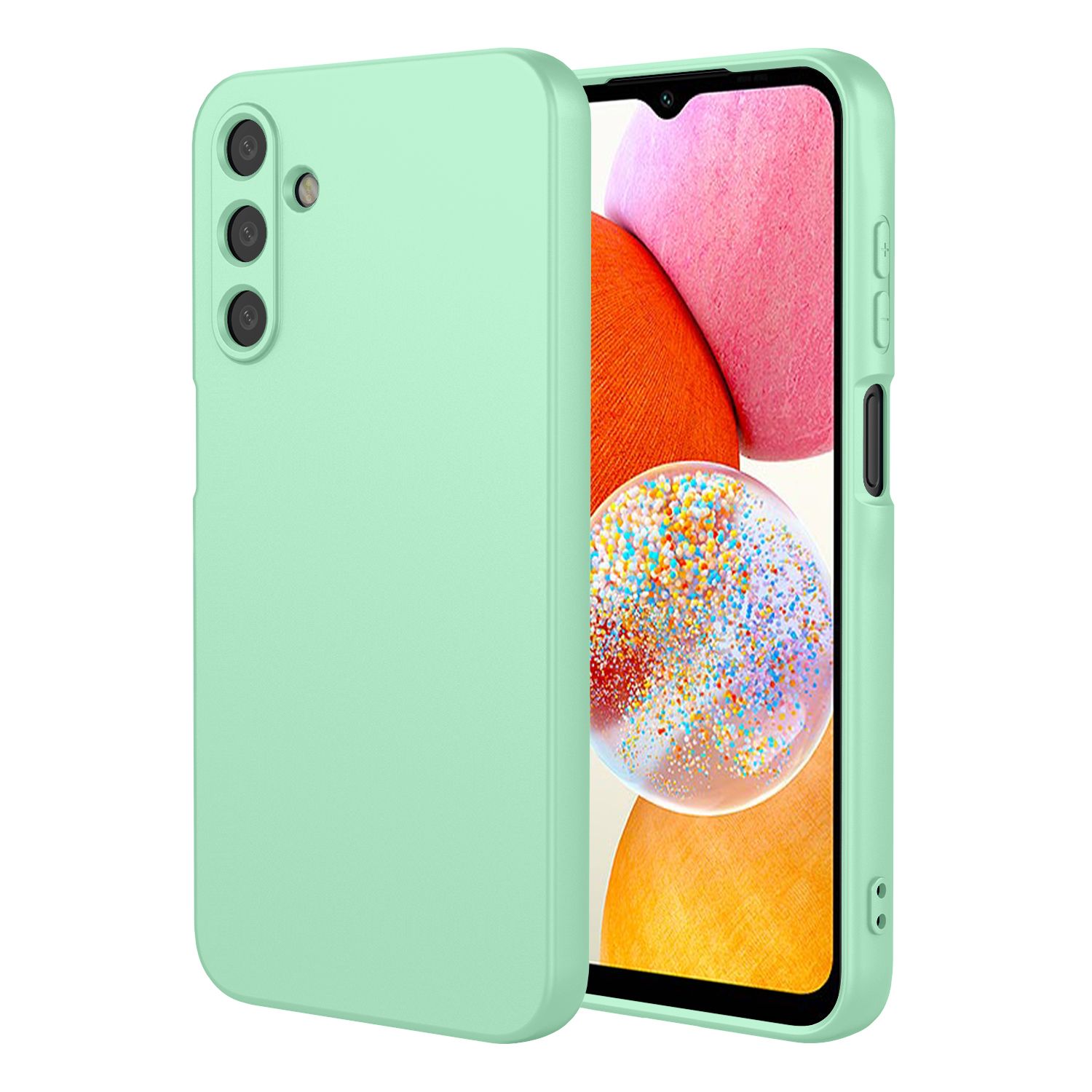 Phone Case for Samsung Galaxy A14, With Microfiber Lining Soft Micro Fiber TPU Soft Flex Silicone Case