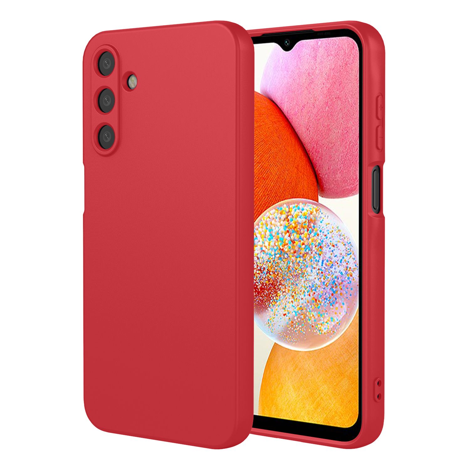 Phone Case for Samsung Galaxy A14, With Microfiber Lining Soft Micro Fiber TPU Soft Flex Silicone Case