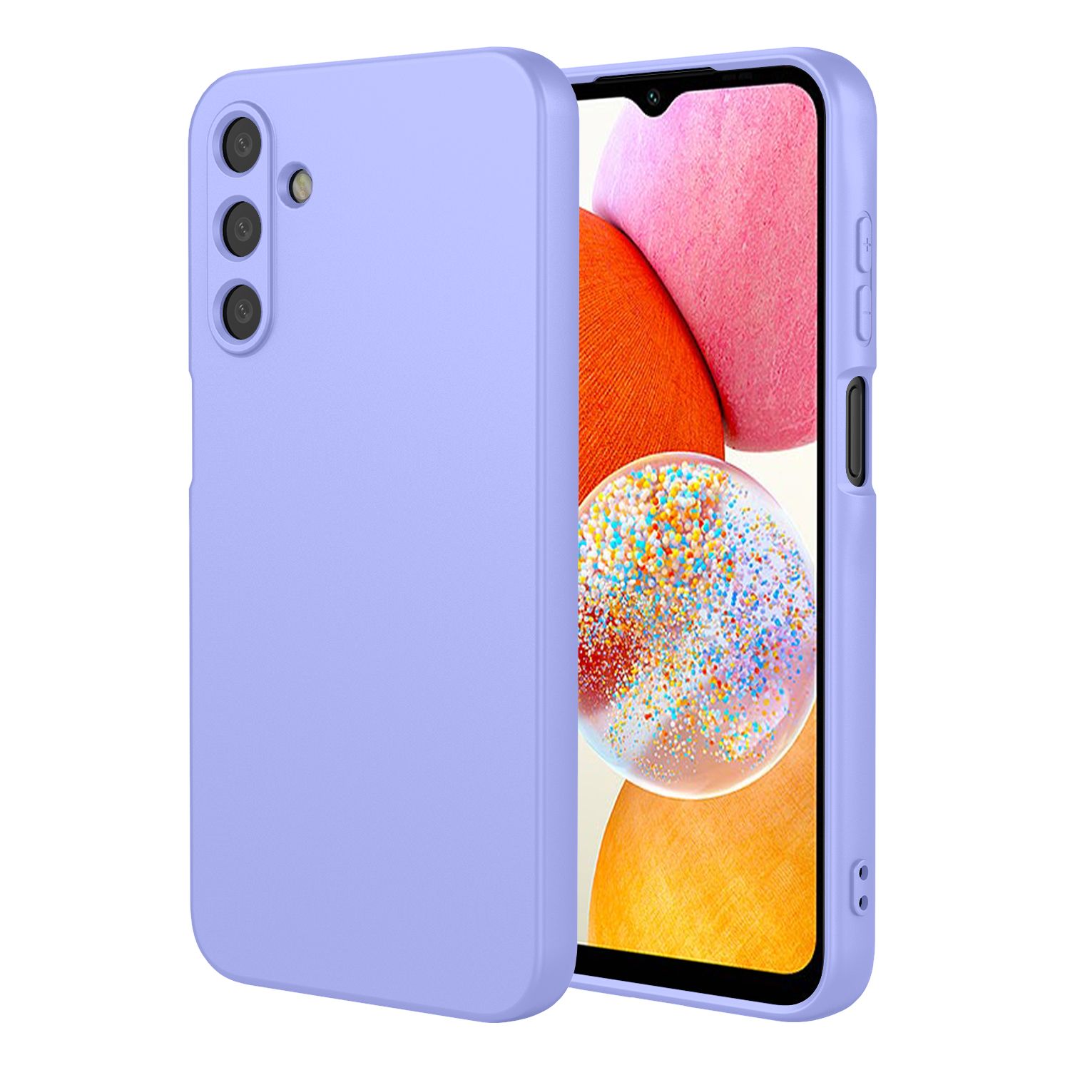 Phone Case for Samsung Galaxy A14, With Microfiber Lining Soft Micro Fiber TPU Soft Flex Silicone Case
