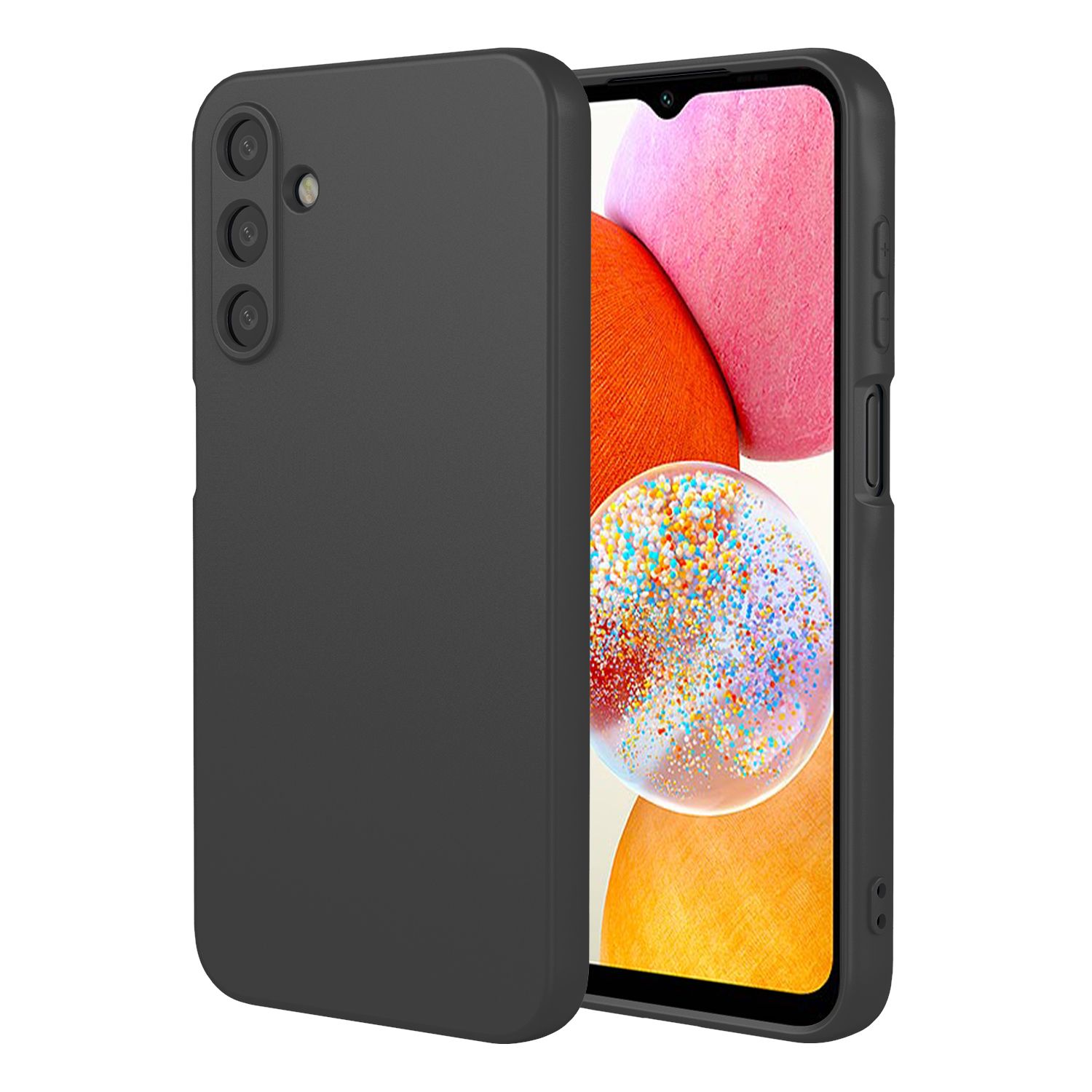 Phone Case for Samsung Galaxy A14, With Microfiber Lining Soft Micro Fiber TPU Soft Flex Silicone Case