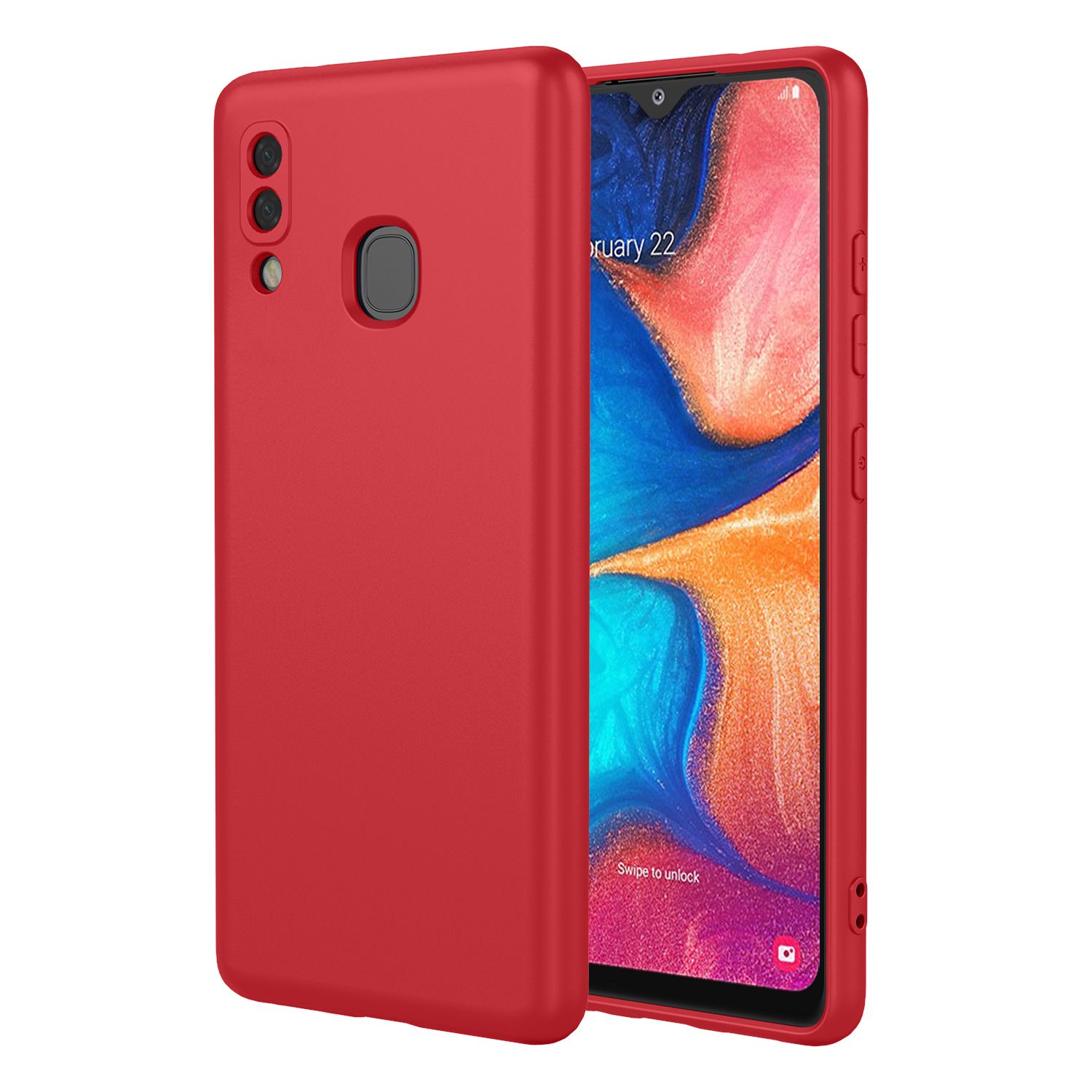 Phone Case for Samsung Galaxy A20/A30, With Microfiber Lining Soft Micro Fiber TPU Soft Flex Silicone Case