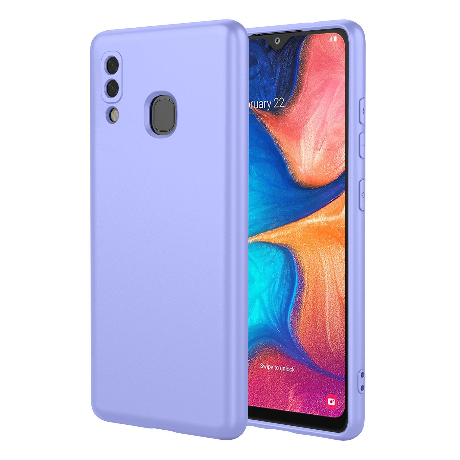 Phone Case for Samsung Galaxy A20/A30, With Microfiber Lining Soft Micro Fiber TPU Soft Flex Silicone Case