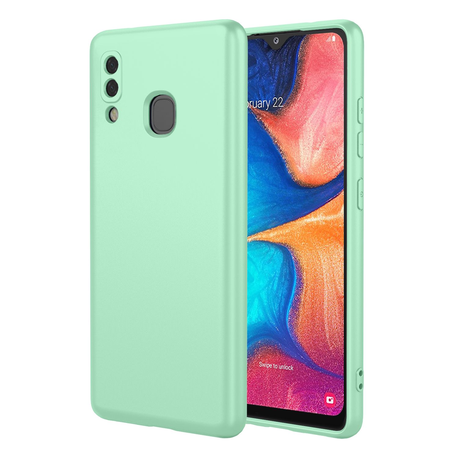 Phone Case for Samsung Galaxy A20/A30, With Microfiber Lining Soft Micro Fiber TPU Soft Flex Silicone Case