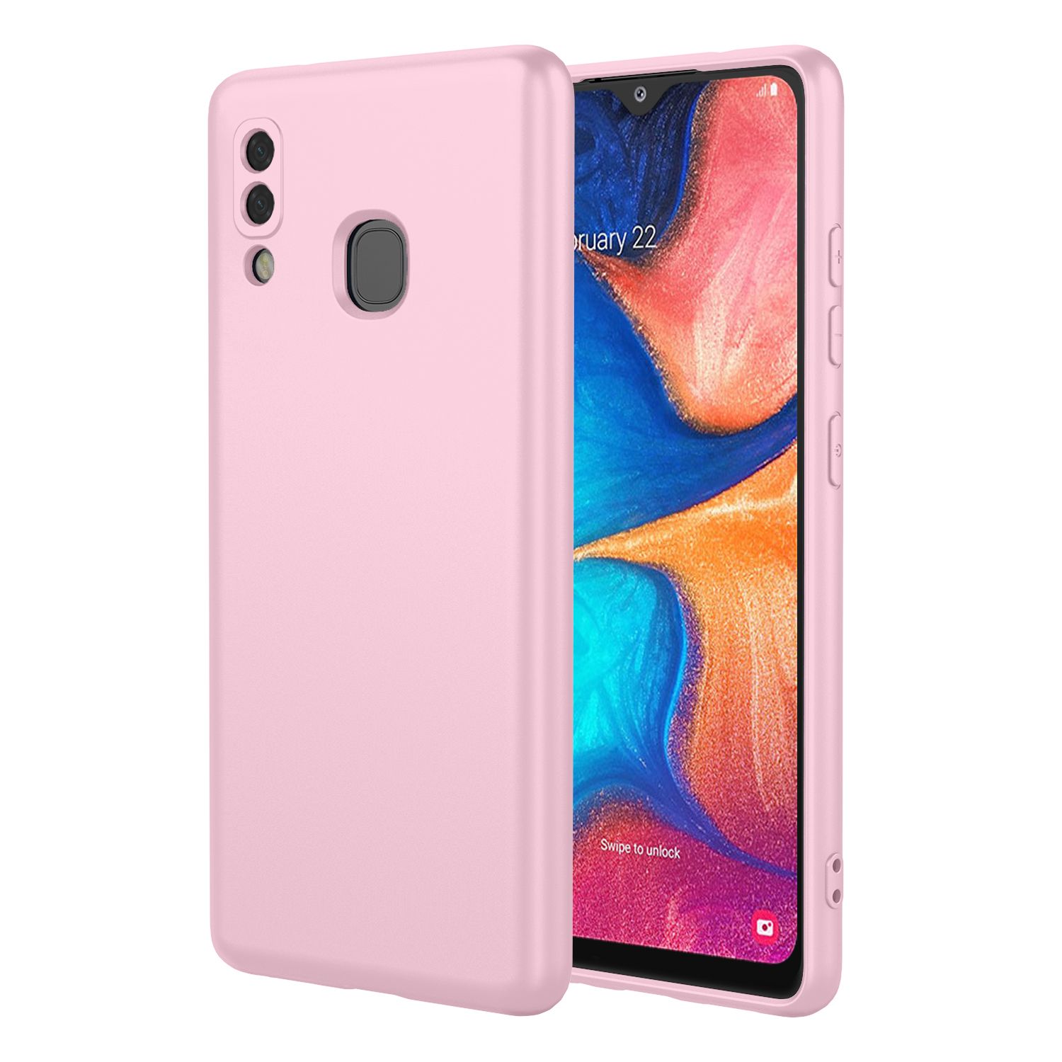 Phone Case for Samsung Galaxy A20/A30, With Microfiber Lining Soft Micro Fiber TPU Soft Flex Silicone Case