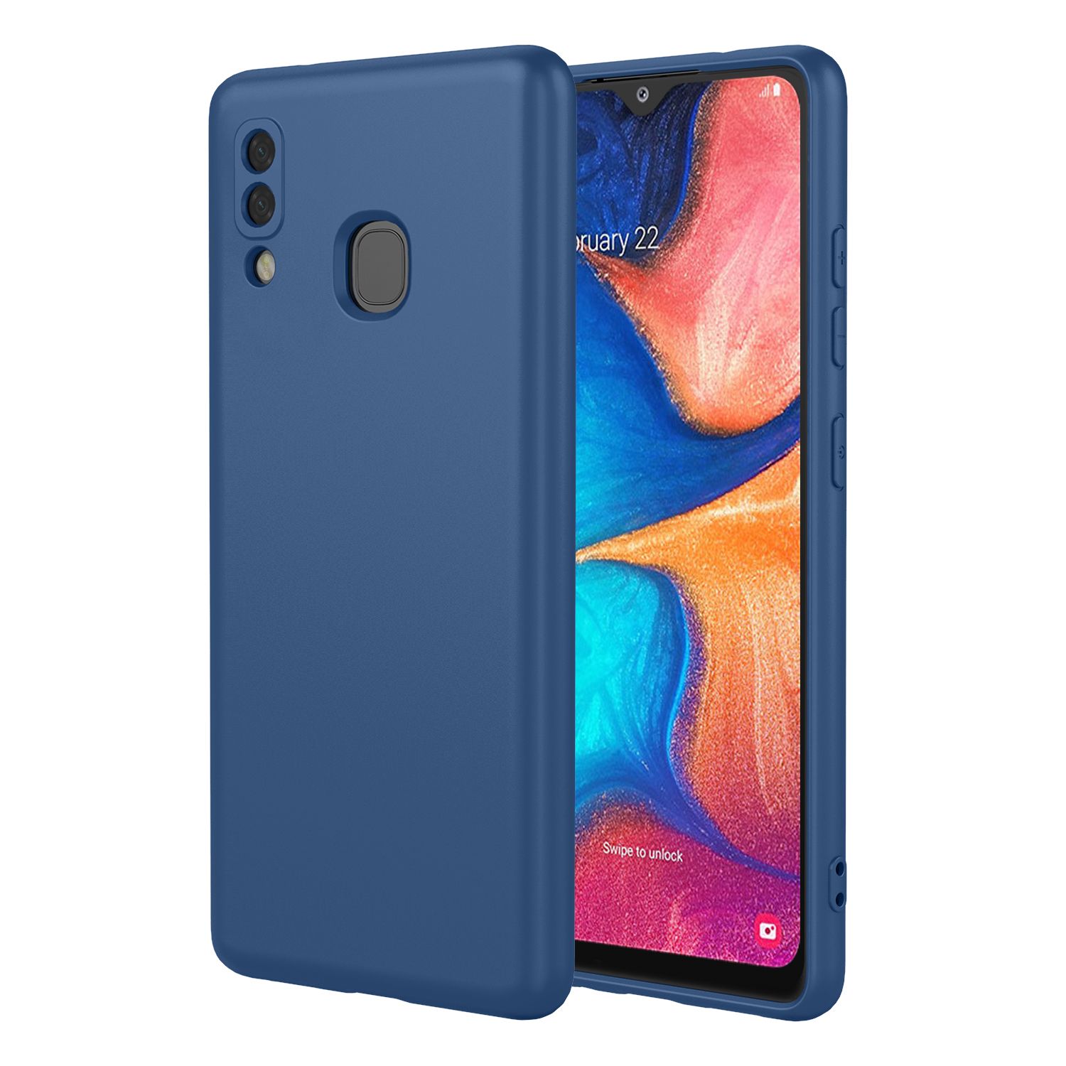 Phone Case for Samsung Galaxy A20/A30, With Microfiber Lining Soft Micro Fiber TPU Soft Flex Silicone Case