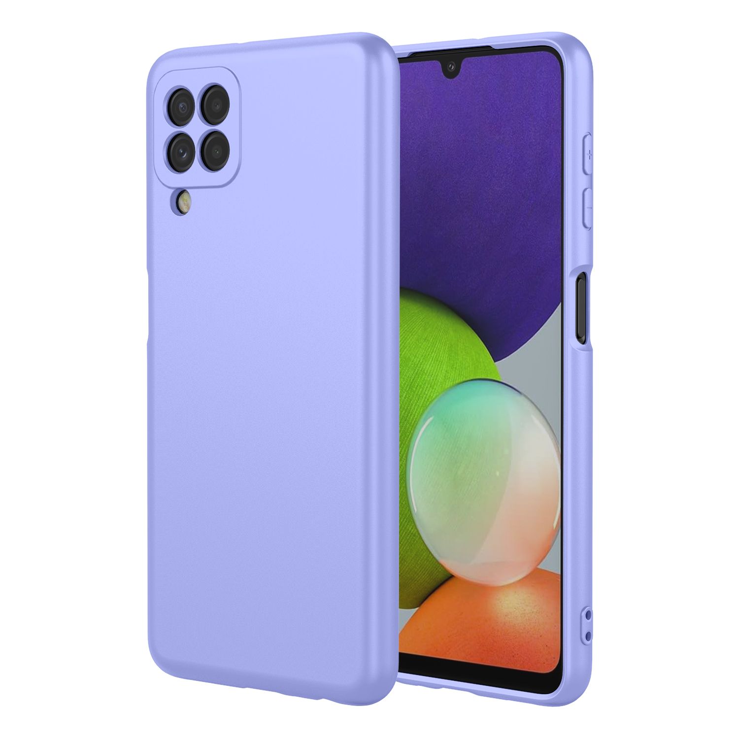 Phone Case for Samsung Galaxy A22/M32, With Microfiber Lining Soft Micro Fiber TPU Soft Flex Silicone Case