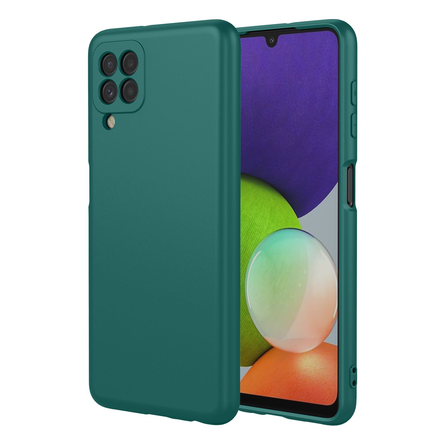 Phone Case for Samsung Galaxy A22/M32, With Microfiber Lining Soft Micro Fiber TPU Soft Flex Silicone Case