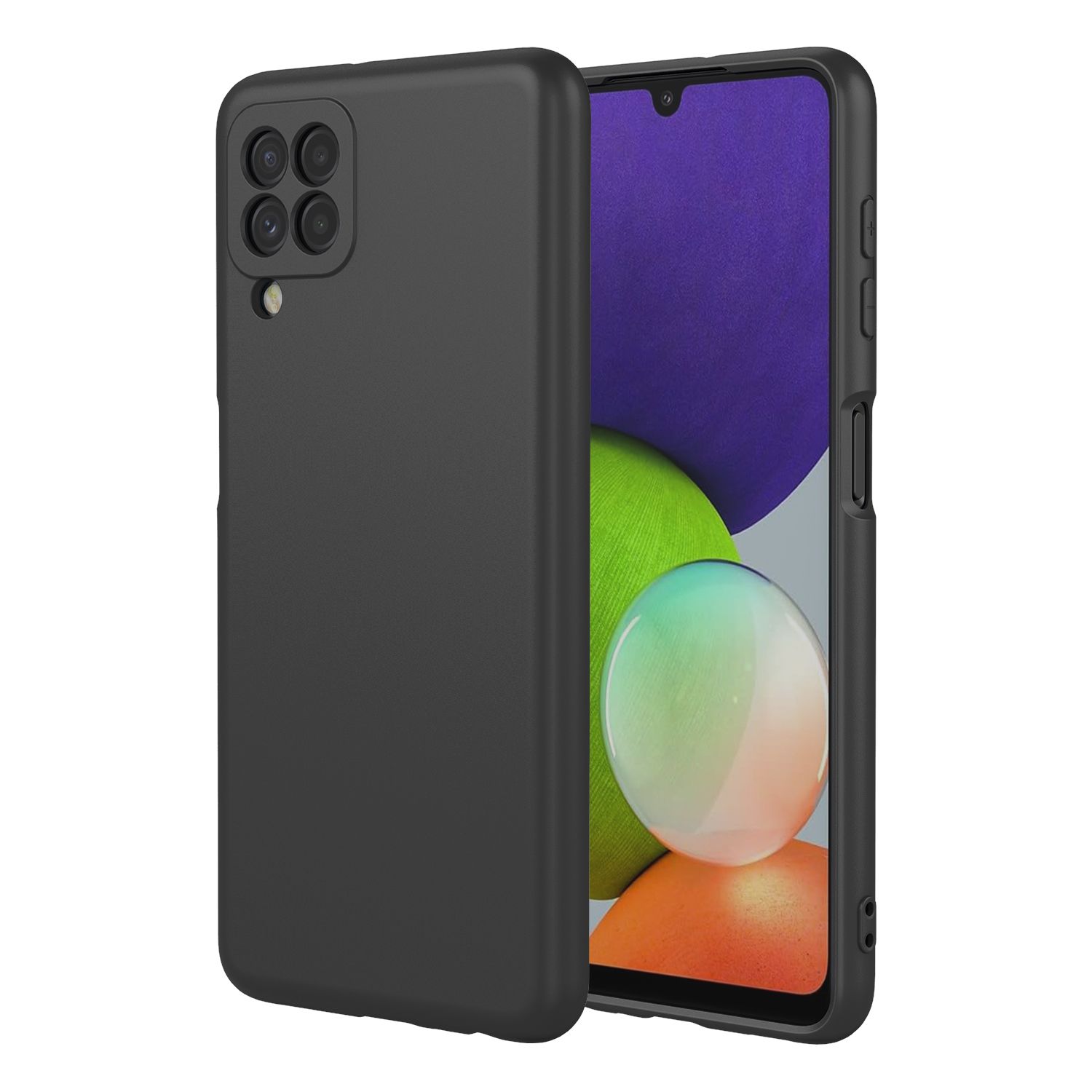 Phone Case for Samsung Galaxy A22/M32, With Microfiber Lining Soft Micro Fiber TPU Soft Flex Silicone Case