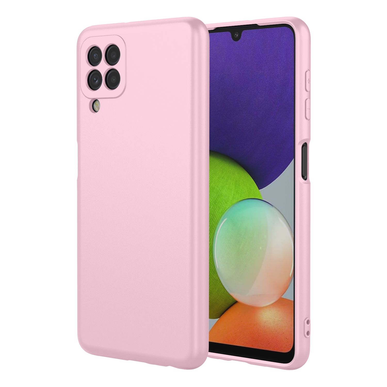 Phone Case for Samsung Galaxy A22/M32, With Microfiber Lining Soft Micro Fiber TPU Soft Flex Silicone Case