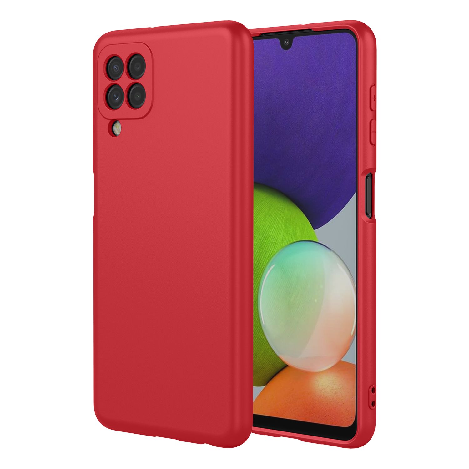 Phone Case for Samsung Galaxy A22/M32, With Microfiber Lining Soft Micro Fiber TPU Soft Flex Silicone Case
