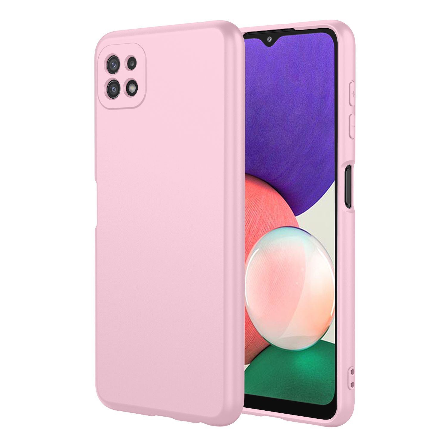 Phone Case for Samsung Galaxy A22 5G, With Microfiber Lining Soft Micro Fiber TPU Soft Flex Silicone Case