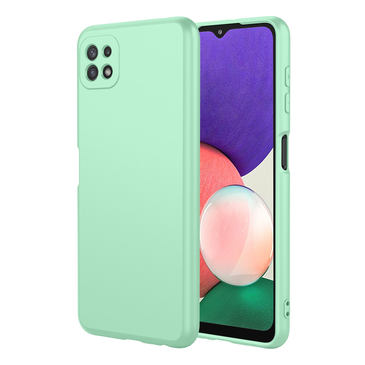 Phone Case for Samsung Galaxy A22 5G, With Microfiber Lining Soft Micro Fiber TPU Soft Flex Silicone Case