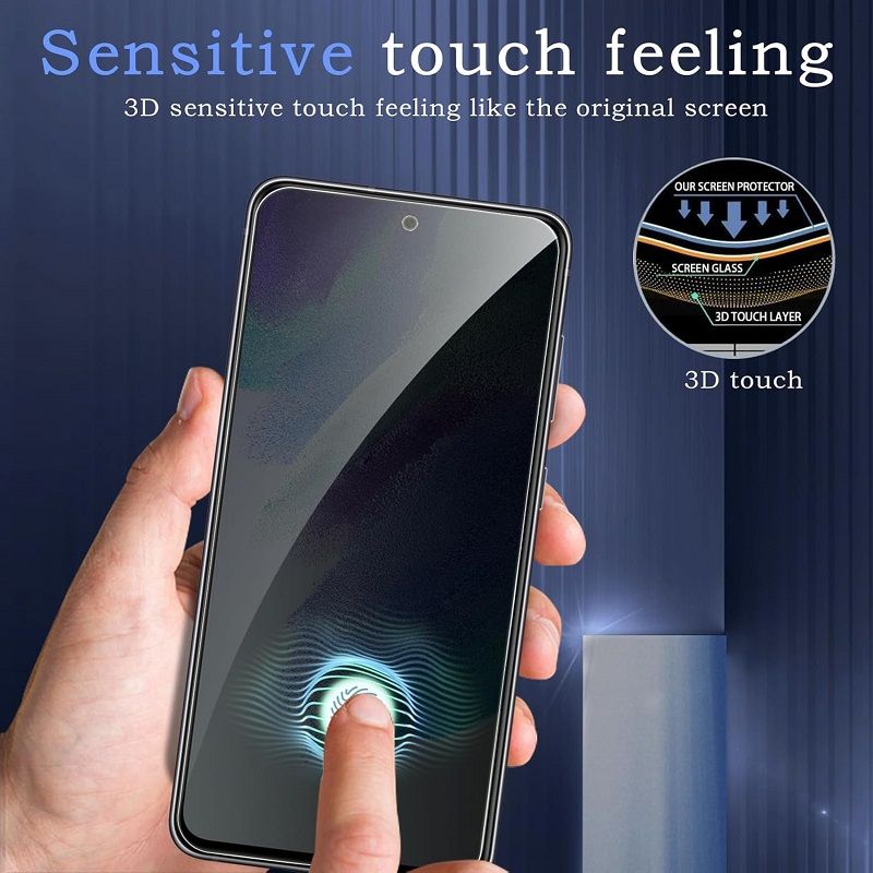 [2-Pack] Privacy Screen Protector for Samsung galaxy S24 Anti-Spy Tempered Glass Film 9H Hardness, Upgrade Edge Protection, Easy Installation, Bubble Free